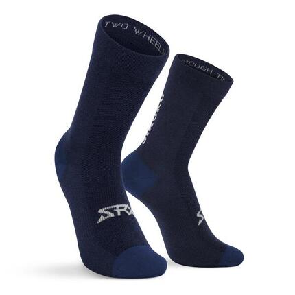 Chaussettes vélo avec laine mérinos Cyclisme Homme et Femme SRX Arctic Bleu