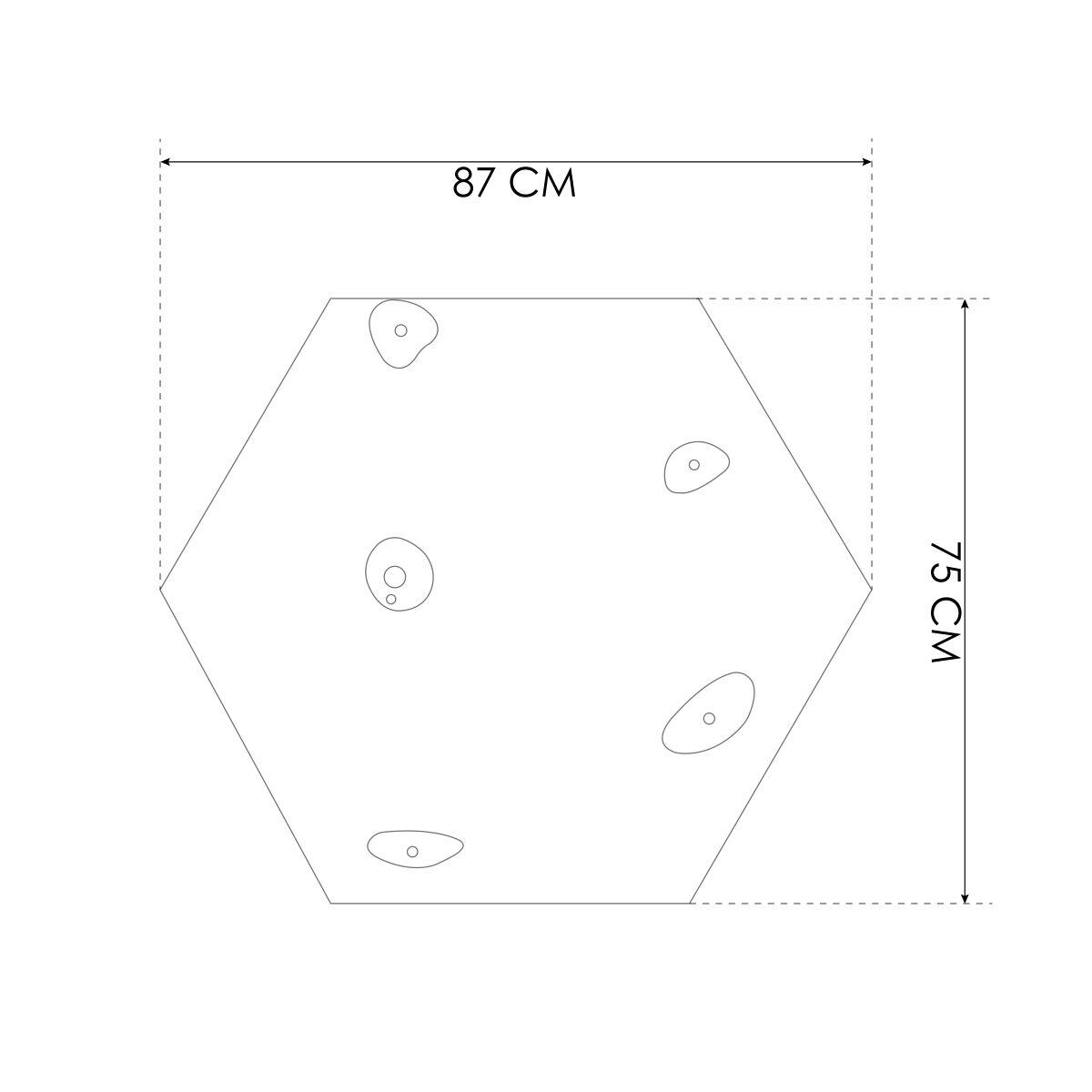 Hexagon Klimwand – 4-delige Houten Set 6/7
