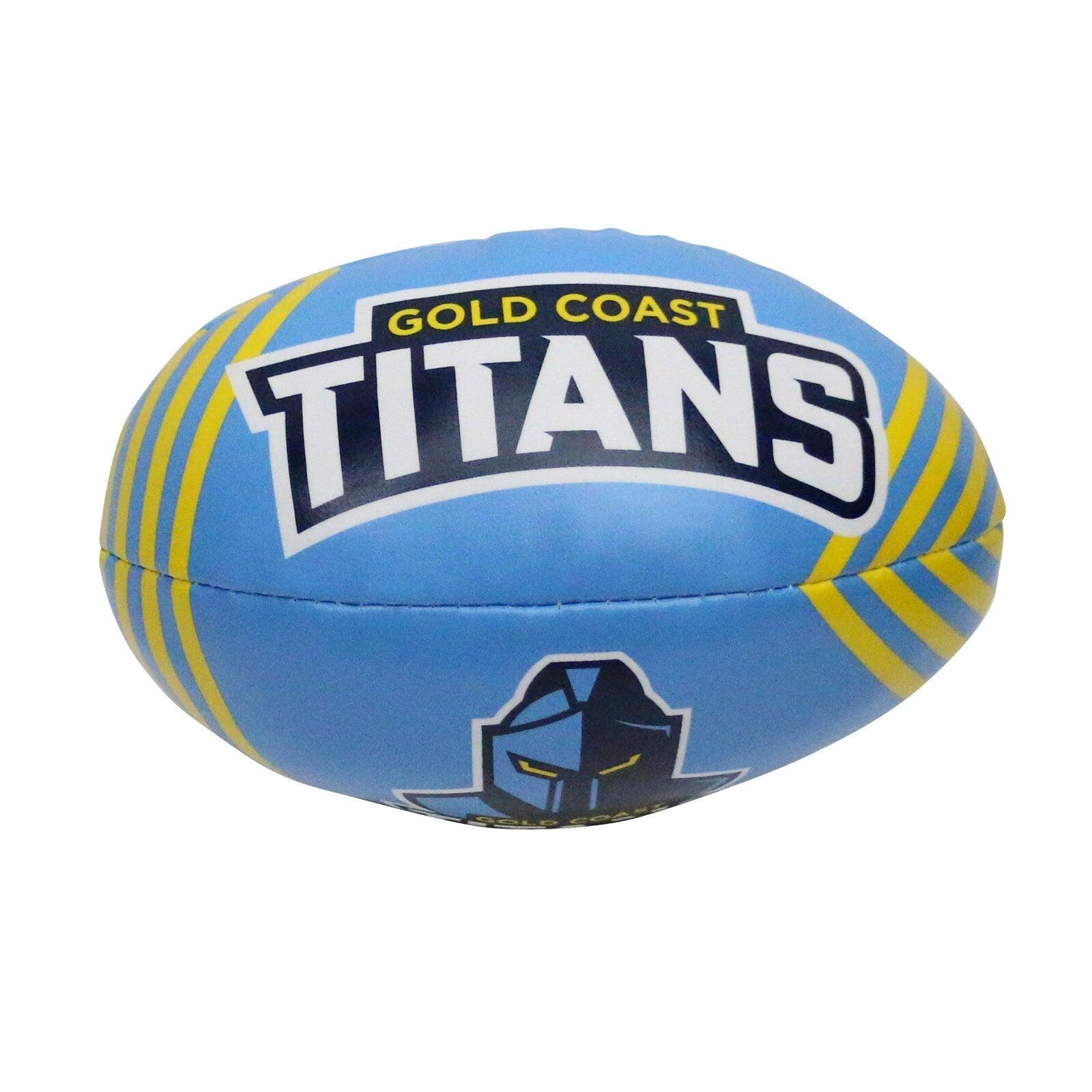 NRL 2025 6 Inch Sponge Football - Gold Coast Titans - Supporter Ball