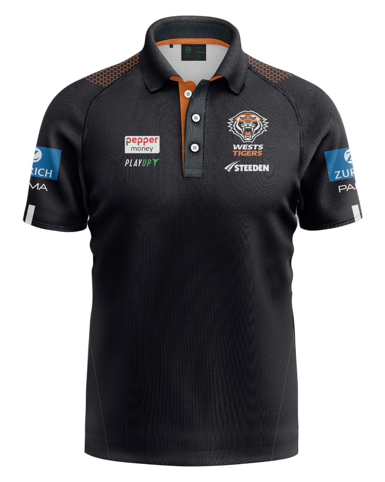 NRL 2025 Media Polo - West Tigers - Adult - Mens