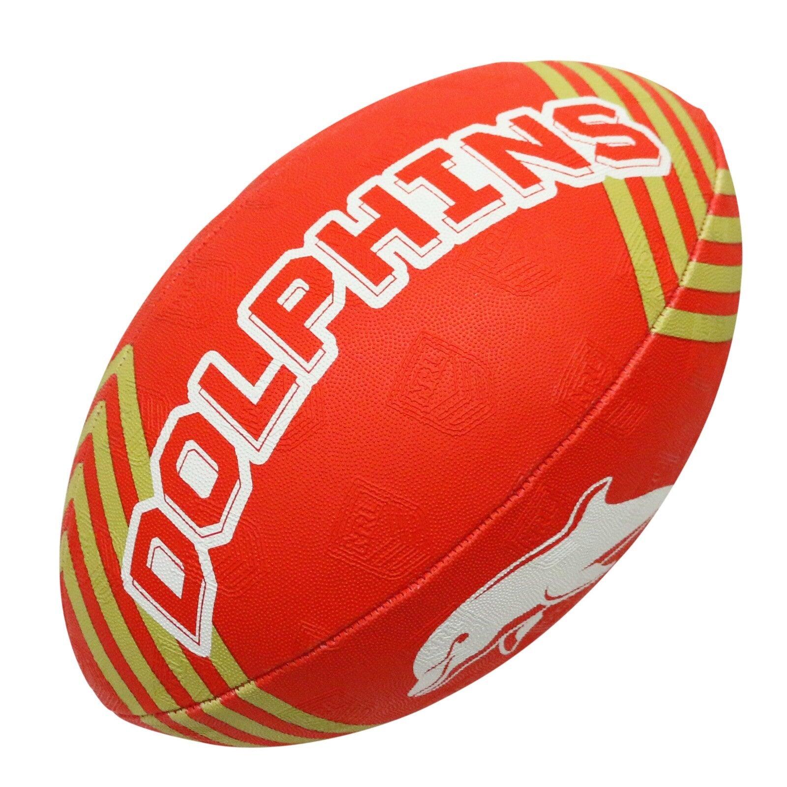 NRL 2025 Supporter Football - Dolphins - Ball - Size 11