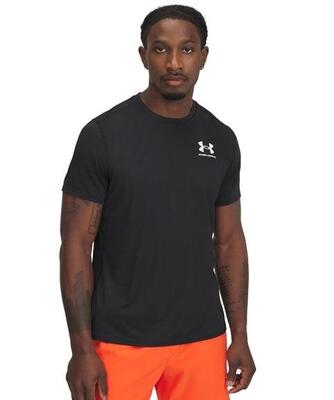 Ua heatgear® strak aansluitend t-shirt met korte mouwen zwart voor heren