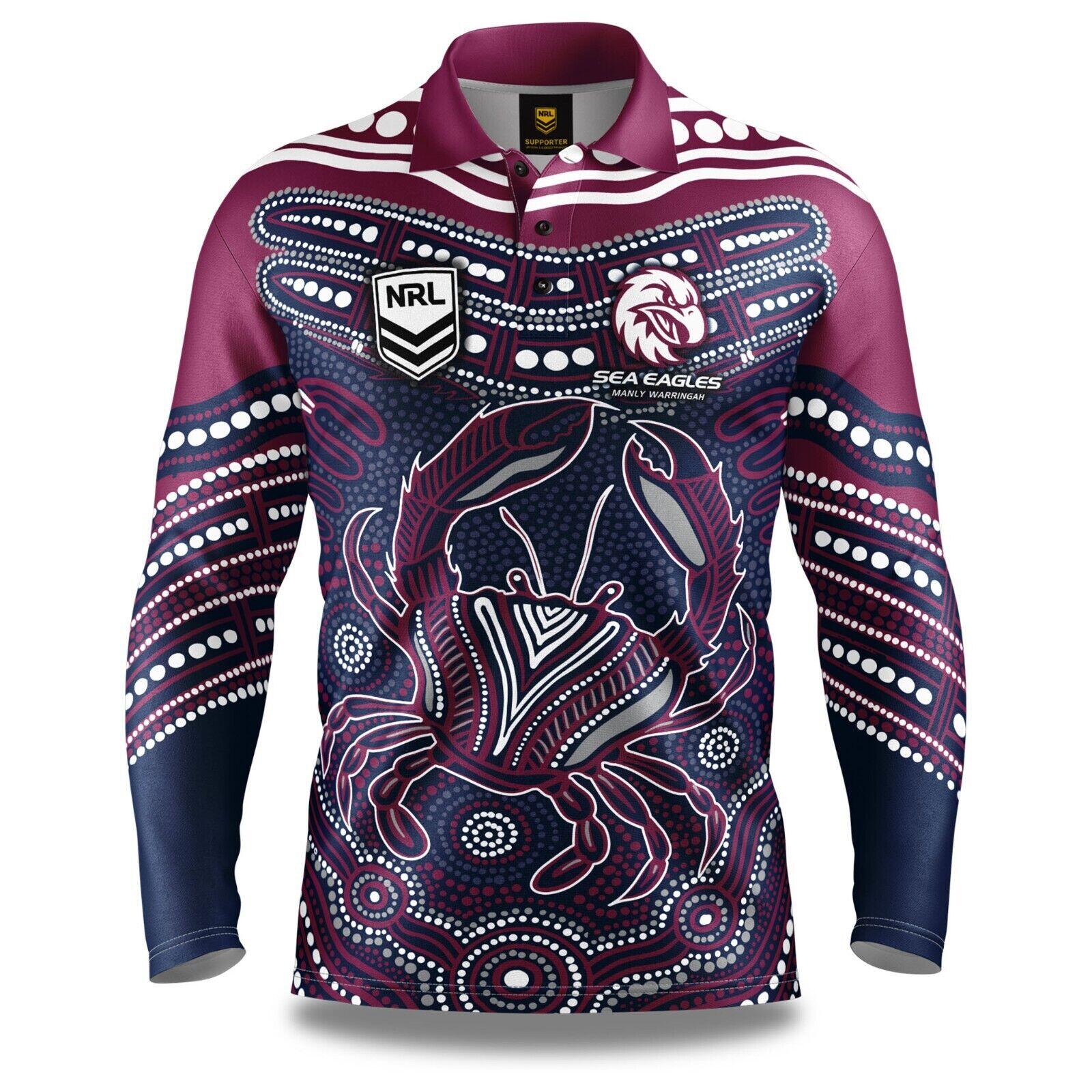 NRL 'Karumba' Fishing Shirt - Manly Sea Eagles - Adult - Mens - Polo