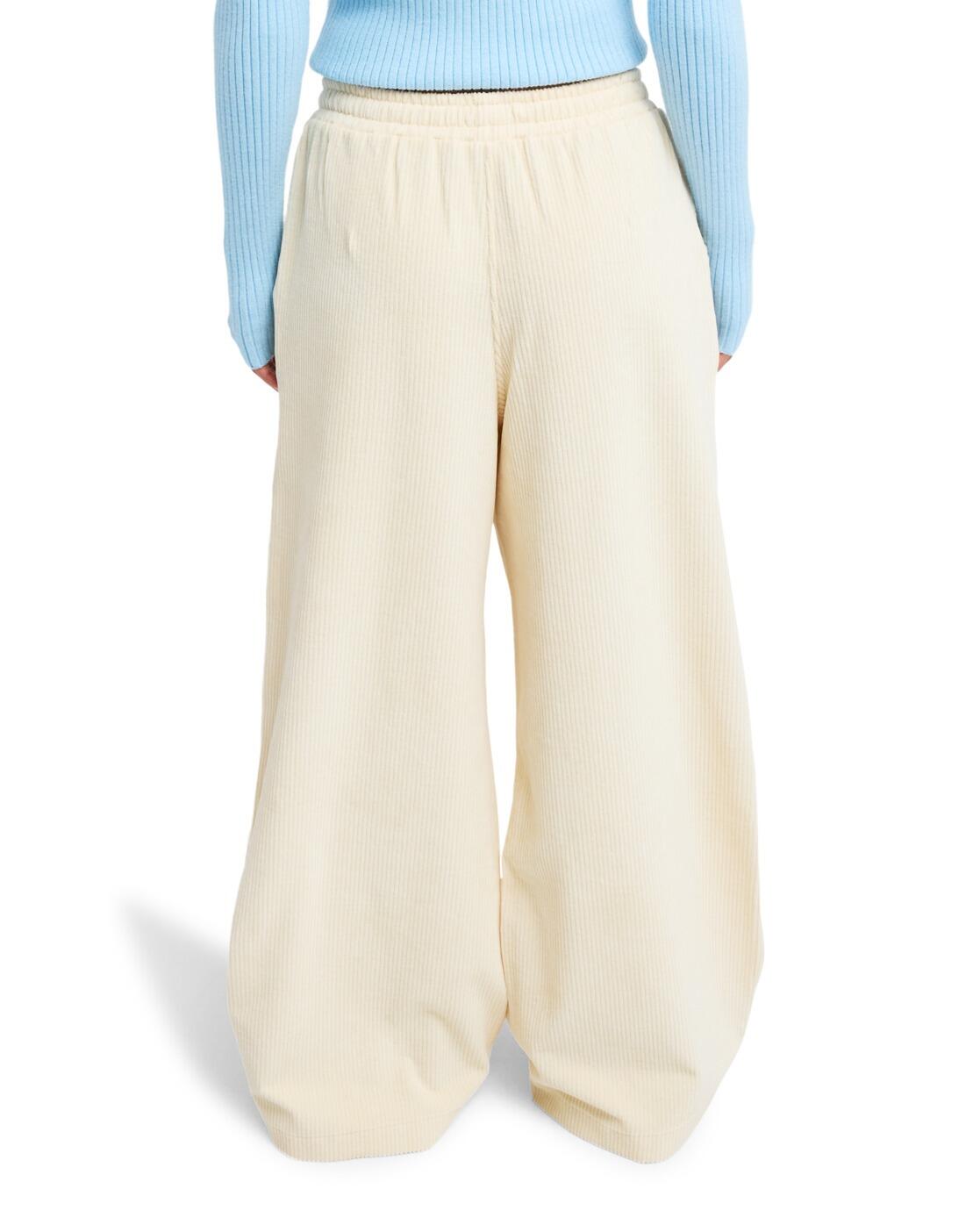 Pantalón amplio de pana LEKEITIO KNIT Beige Mujer 2/4