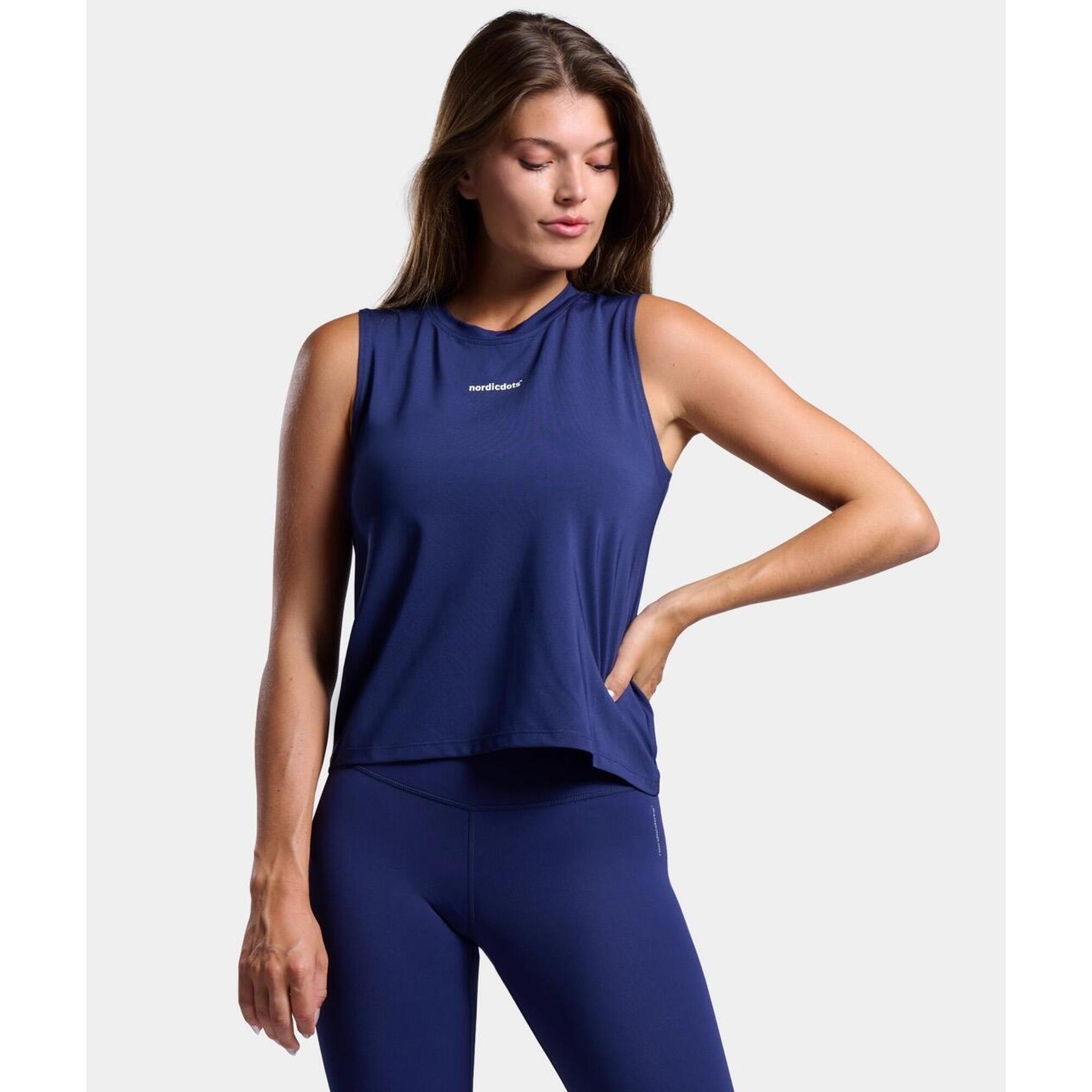 Nordicdots - Débardeur Sport Femme Pour Tennis Et Padel Bleu Marine - Débardeur - Bleu - 38 S - Decathlon