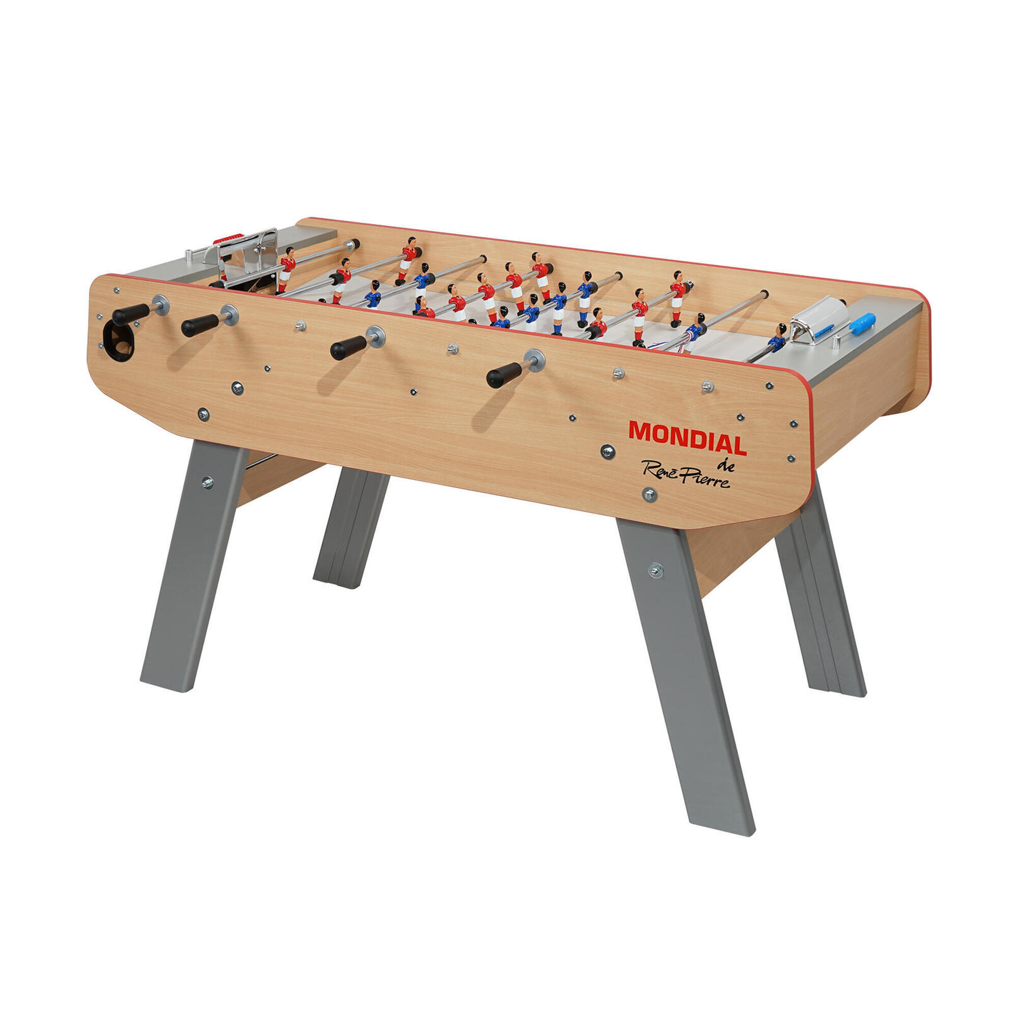 Rene Pierre - Baby Foot Mondial - Fabrication Française - L153 X L105 X H93 - Hetre-gris - Table De Baby-foot - Beige - Taille Unique - Decathlon