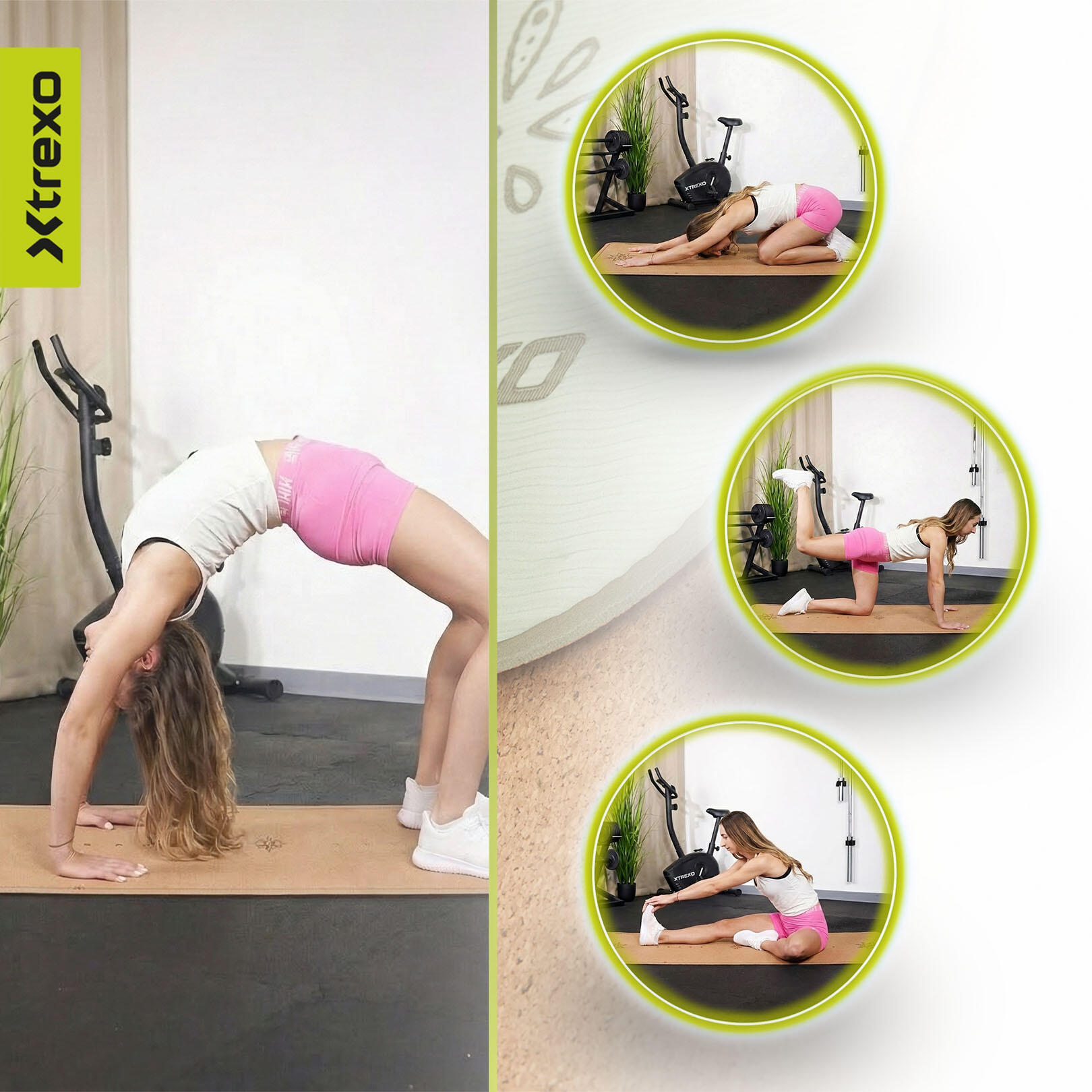 XTREXO yogamat van kurk 6 mm 4/7