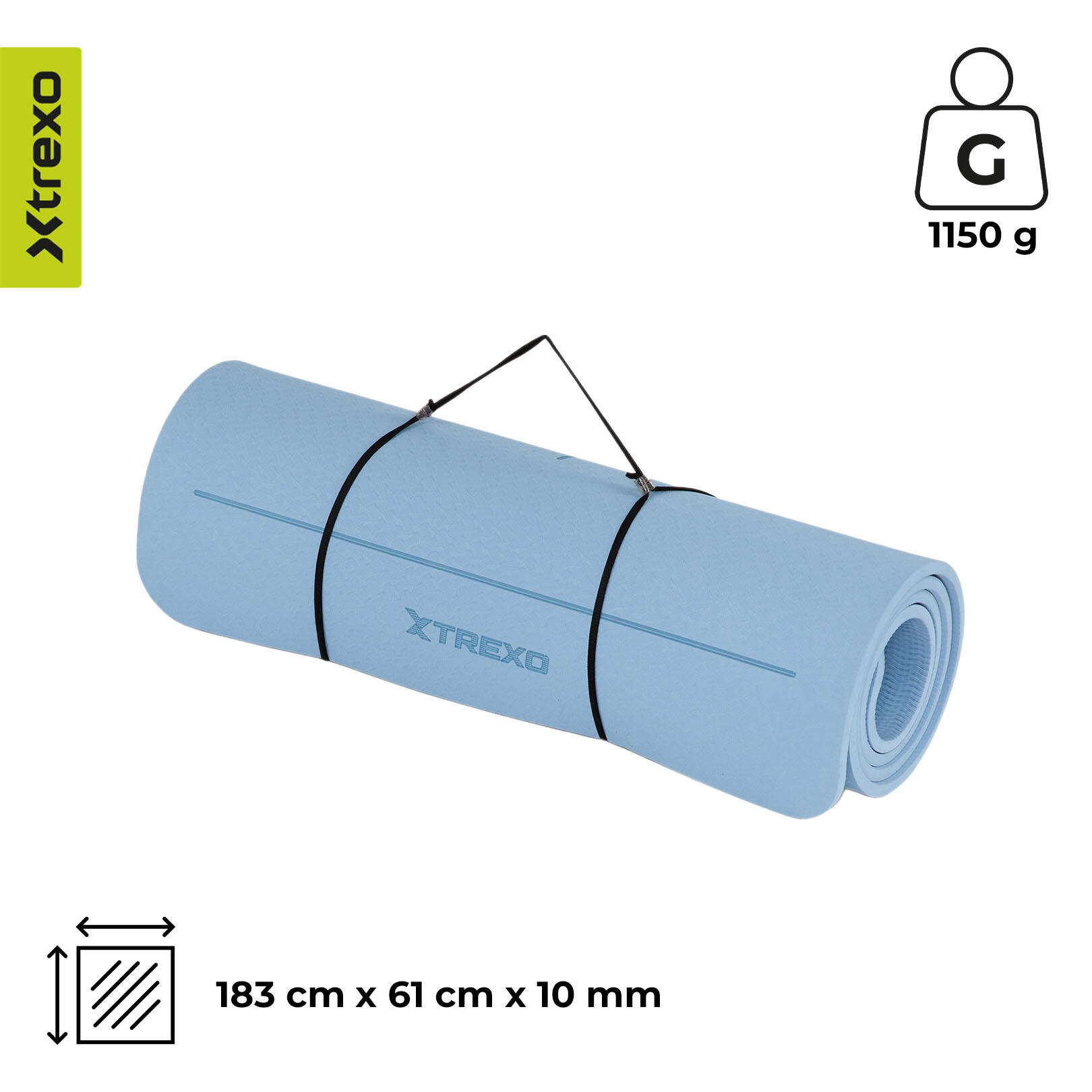 XTREXO TXO-B4Z002-BL Fitnessmatte 7/7