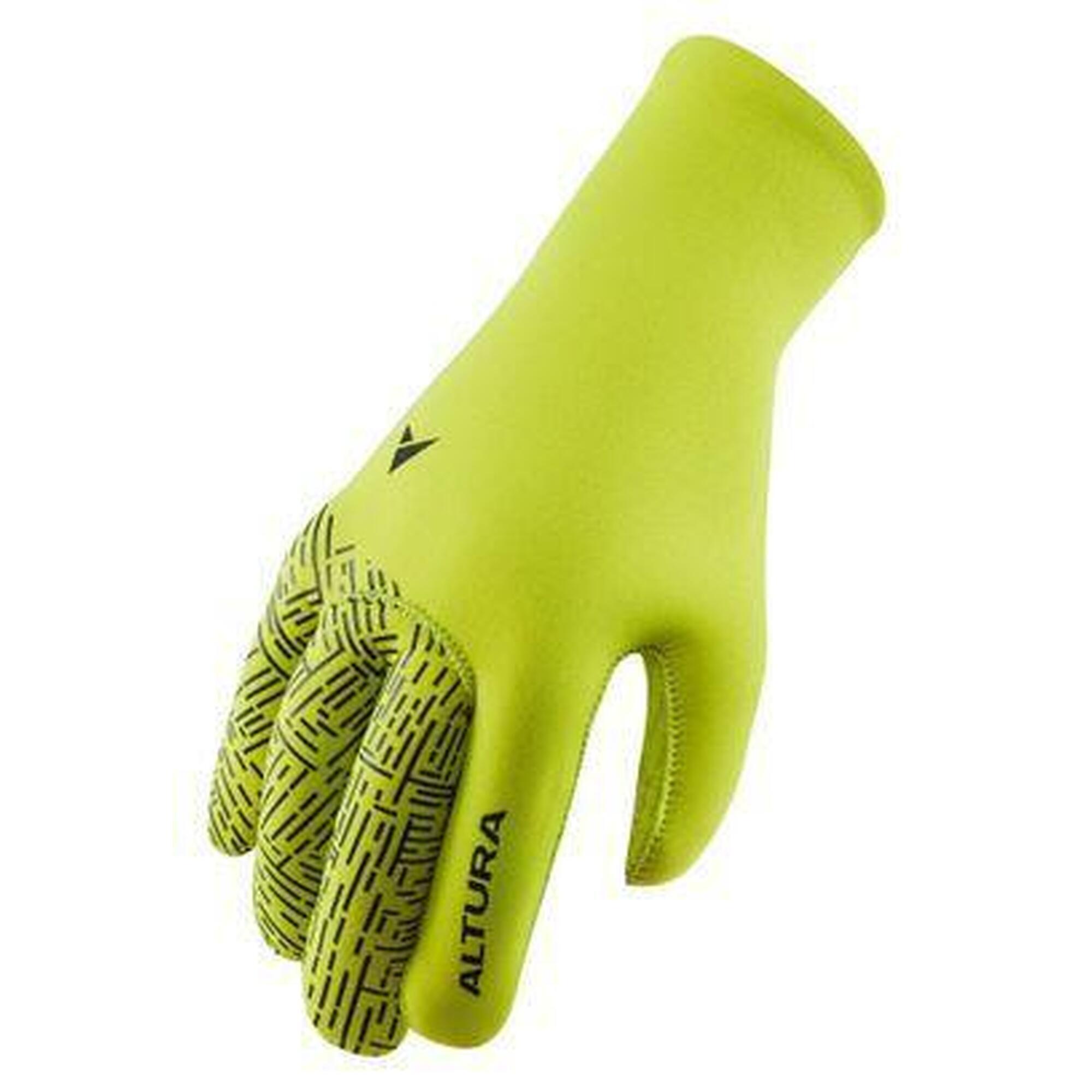 Altura - Gants Longs Coupe-vent Unisexe Altura Thermostretch Jaune - Gants - Jaune|vert - 38 S - Decathlon