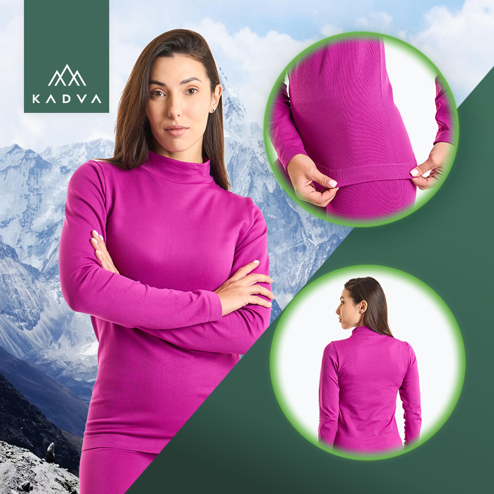 KADVA Glacier W Conjunto de roupa interior termoativa feminina 3/7