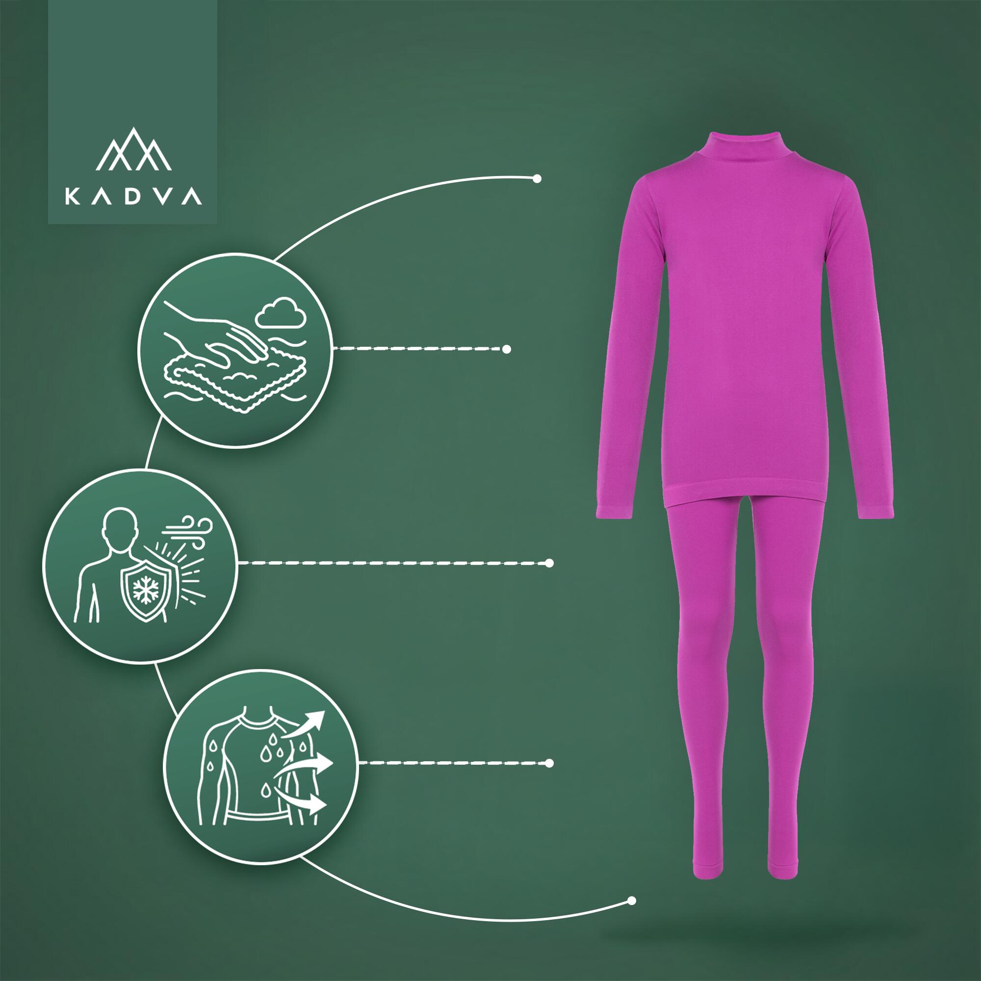 KADVA Glacier W Conjunto de roupa interior termoativa feminina 5/7