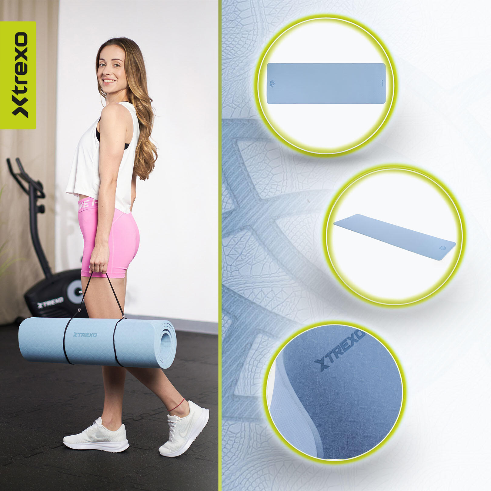 XTREXO TXO-B4Z003-BL fitnessmat 3/7