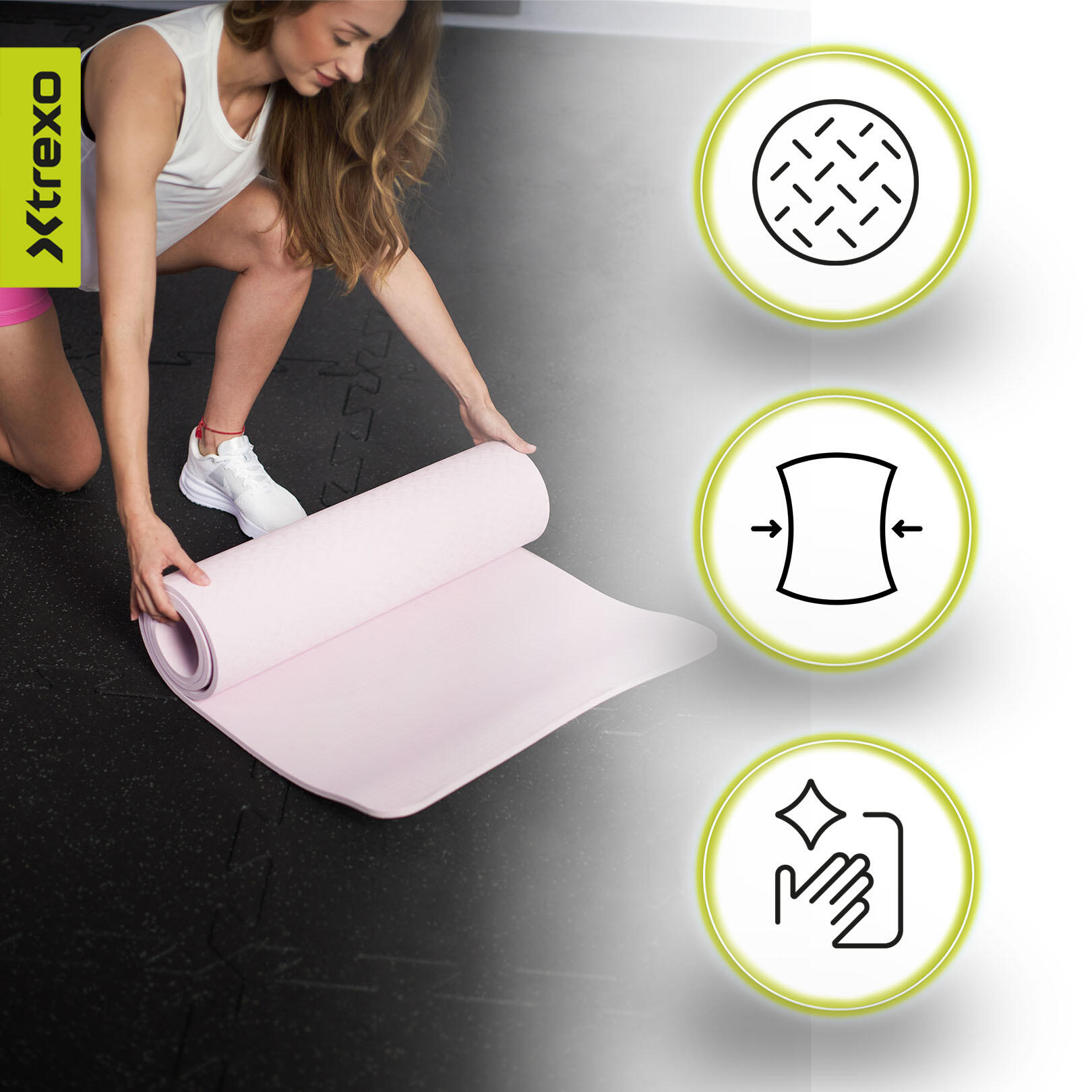 Tapis de fitness XTREXO TXO-B4Z003-VT 6/7
