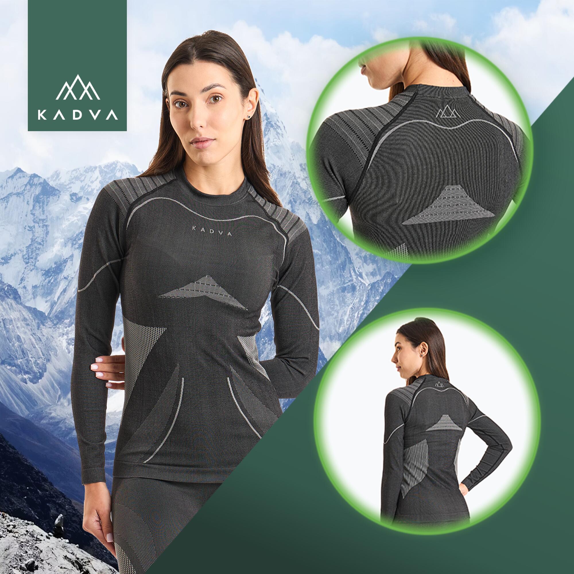KADVA Streif W Conjunto de roupa interior termoativa feminina 3/7