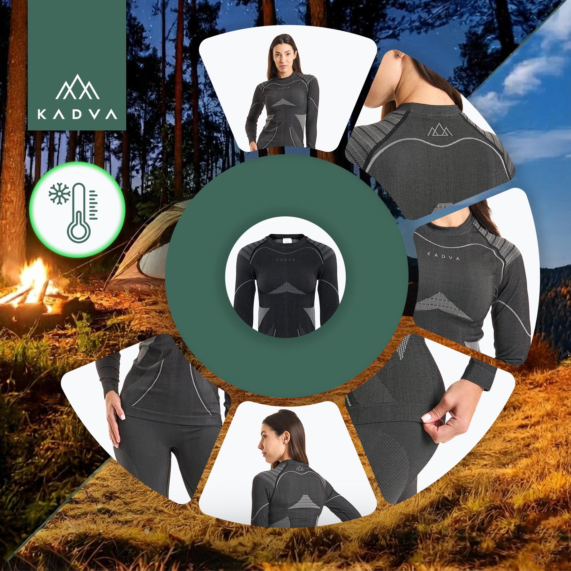 KADVA Streif W Conjunto de roupa interior termoativa feminina 4/7