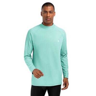 Heren wintersport thermisch ondershirt slush turquoise turquoise