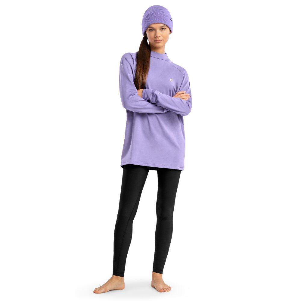 Camiseta interior térmica mujer esquí y nieve SLUSH-W Violet Lavanda 3/7