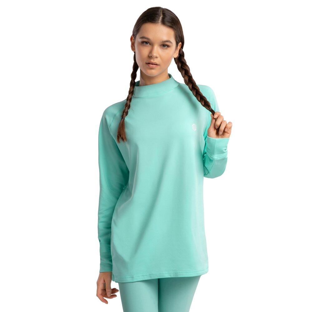 Women Winter sports thermal base layer top SLUSH-W Turquoise Turquoise