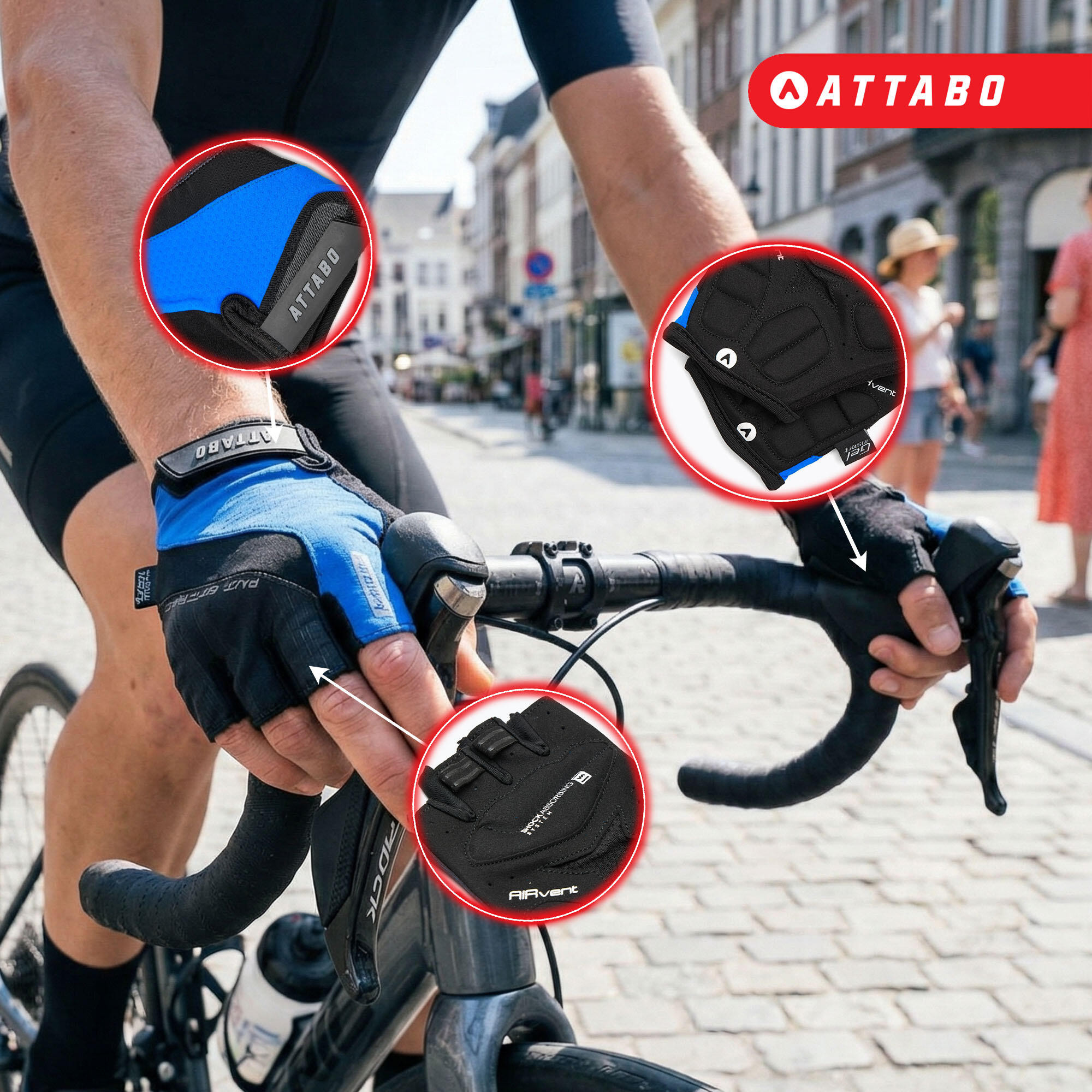 Guanti da ciclismo ATTABO Kinu Pro 3/6