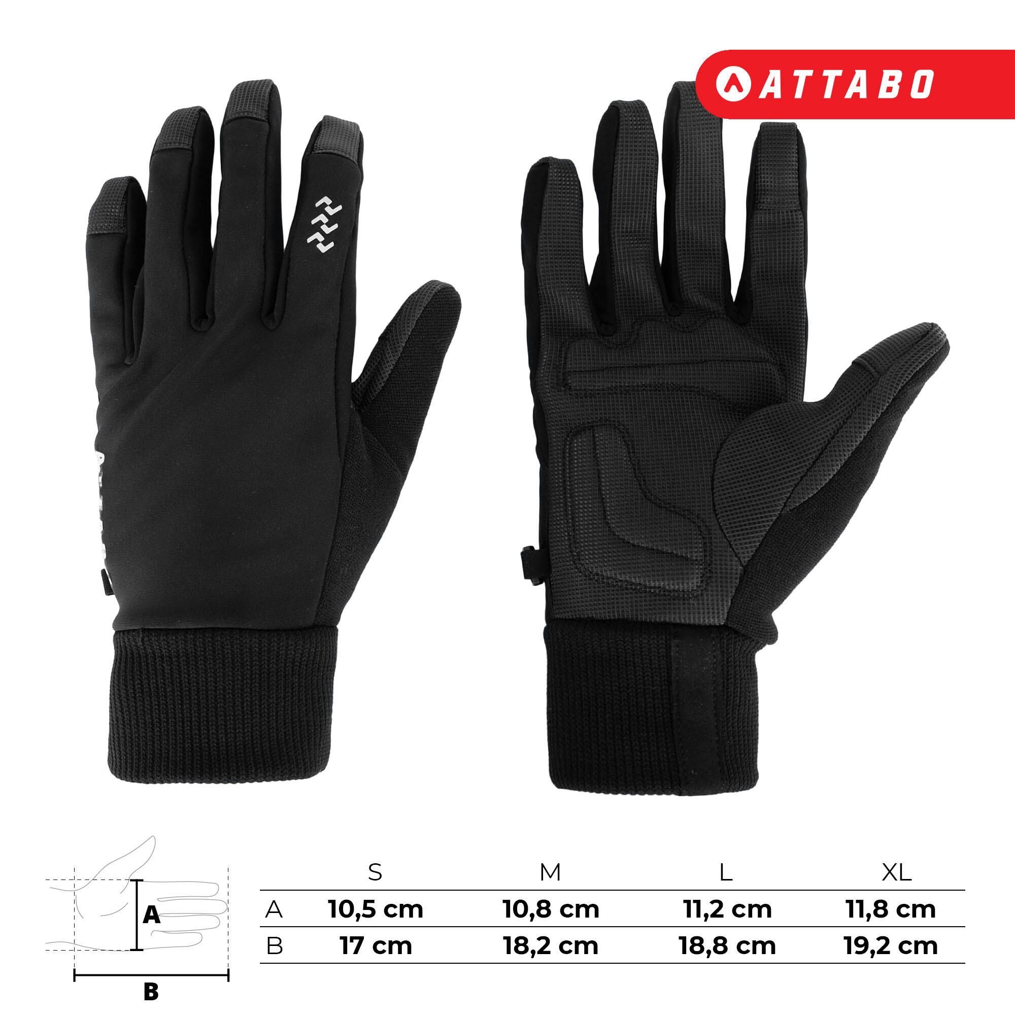 Guantes de ciclismo ATTABO LOREEF GLOVES cortaviento y térmicos 6/7