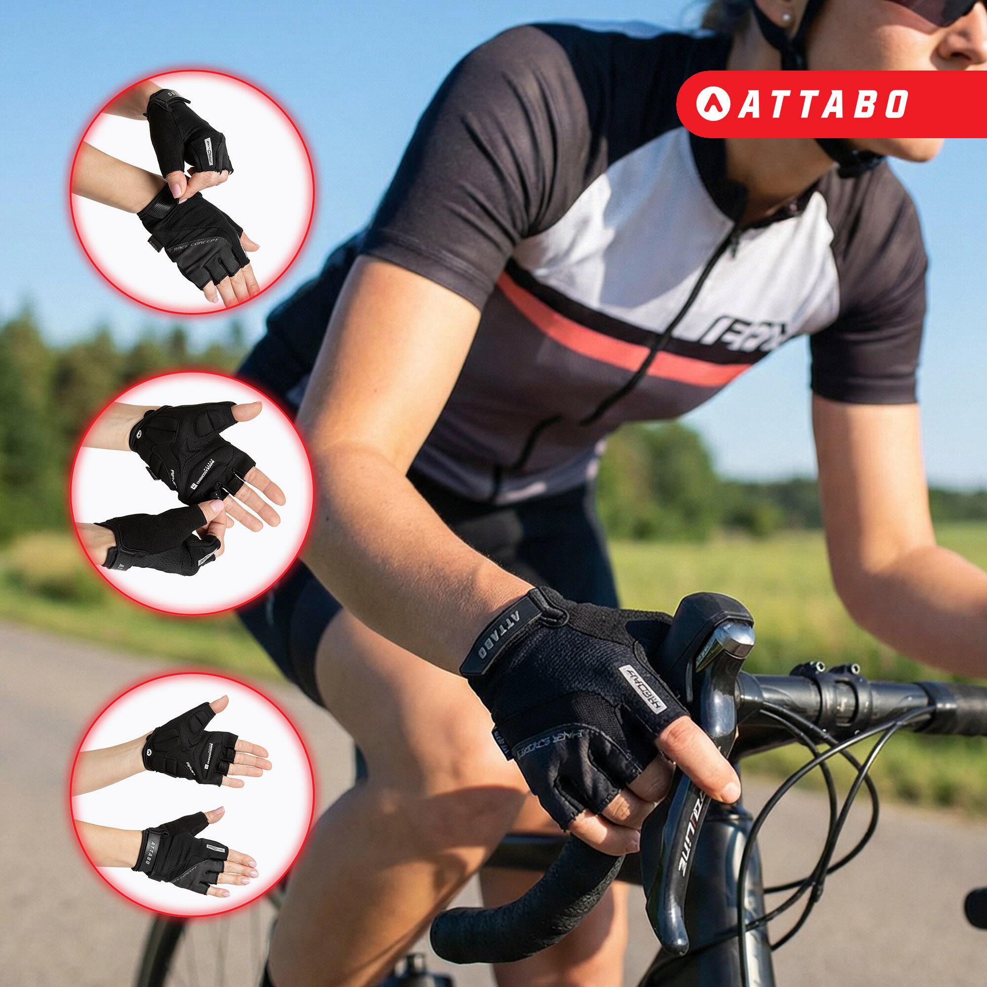 Guantes de ciclismo ATTABO Kinu Pro 2/6