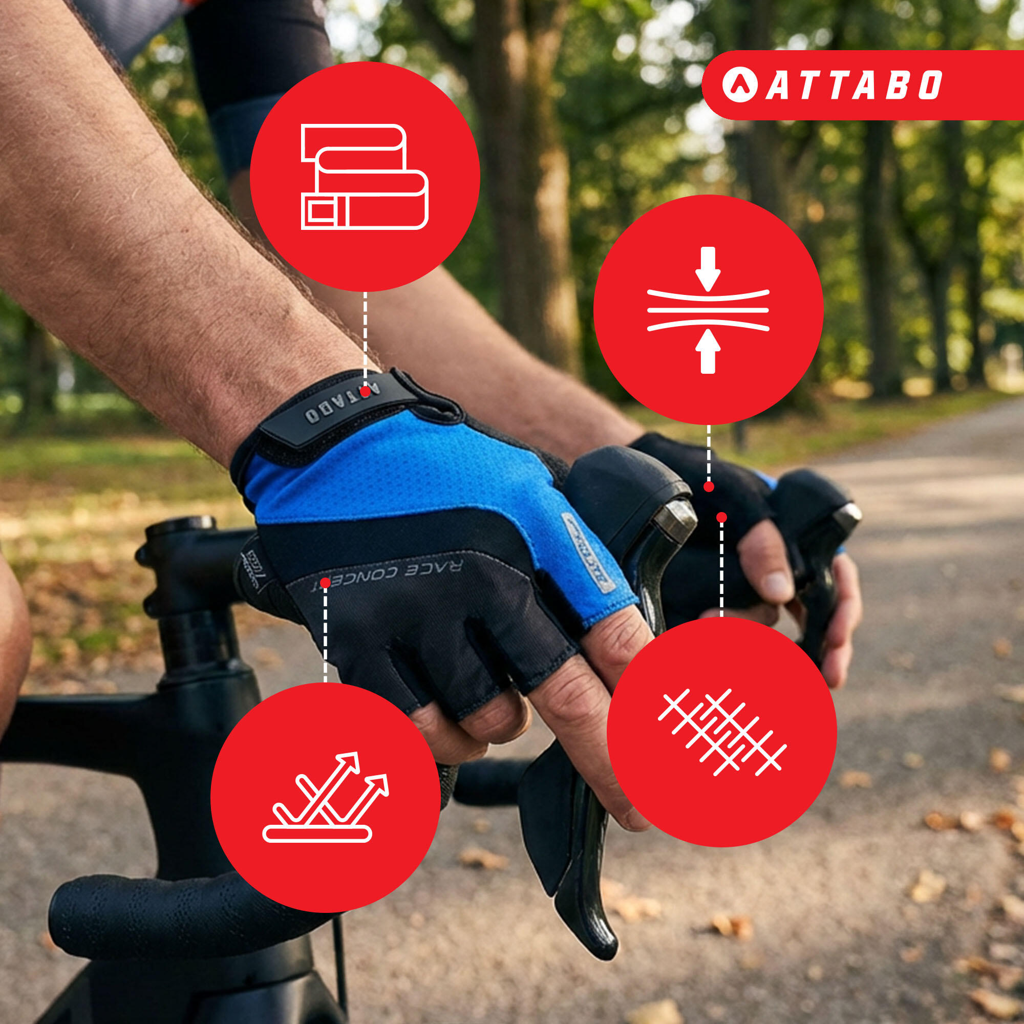 Guanti da ciclismo ATTABO Kinu Pro 5/6