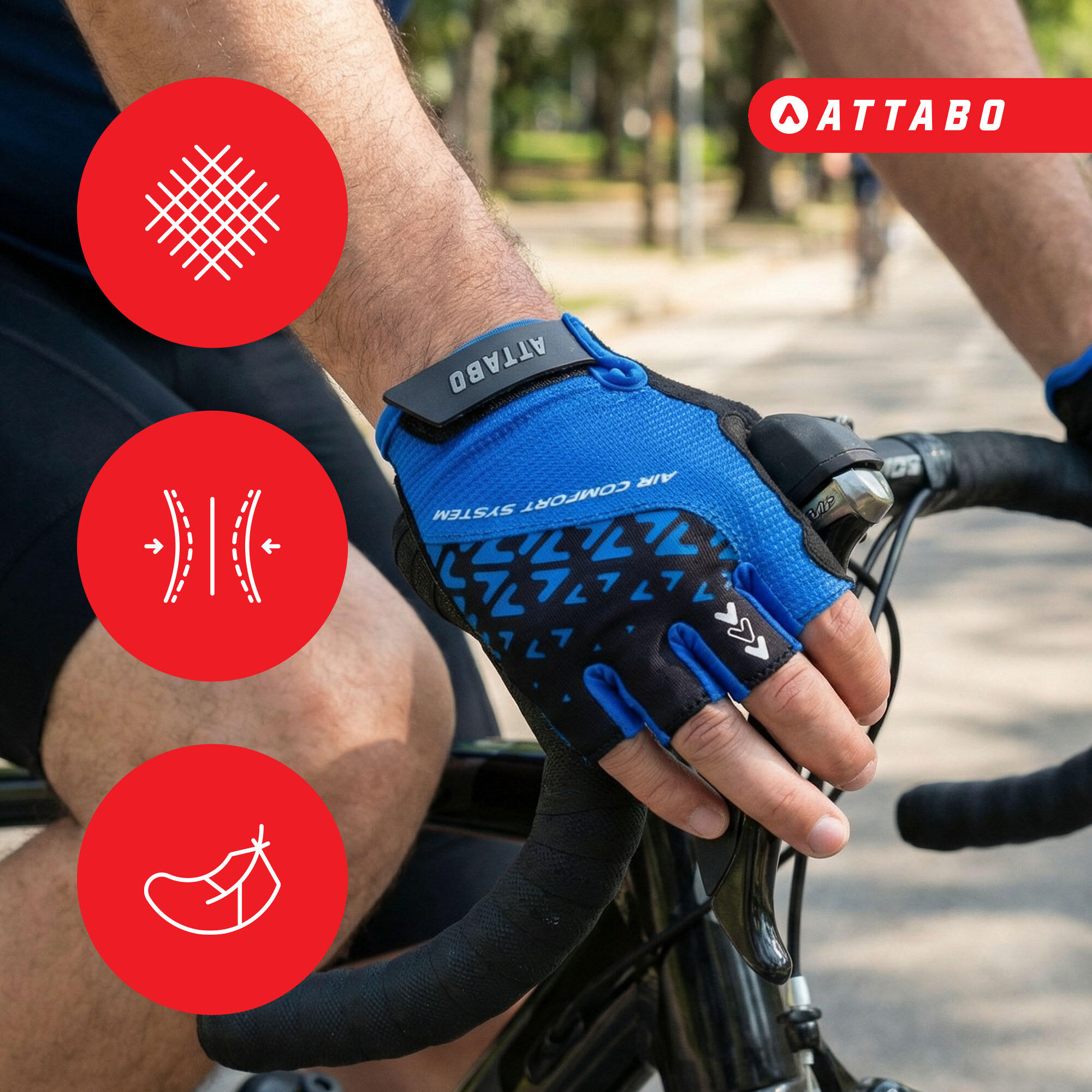 Guanti da ciclismo ATTABO Kinu Pro 4/6