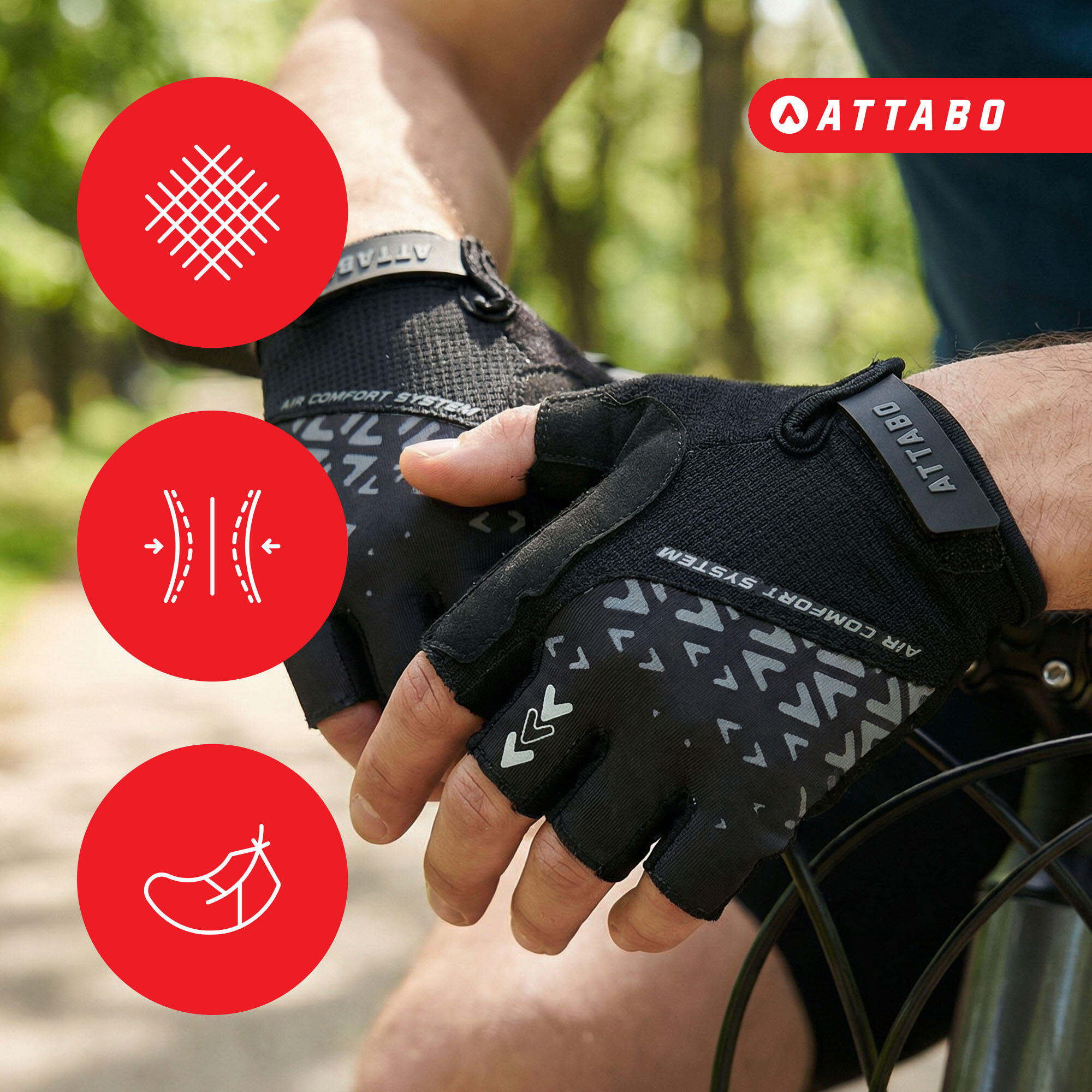 Guantes de ciclismo ATTABO Kinu Pro 4/6
