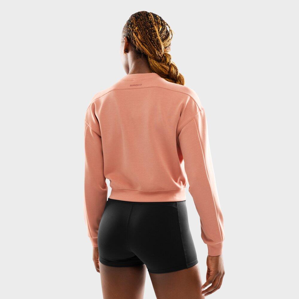 Felpa corta da allenamento da donna Fitness Pinnacle Corallo 6/6