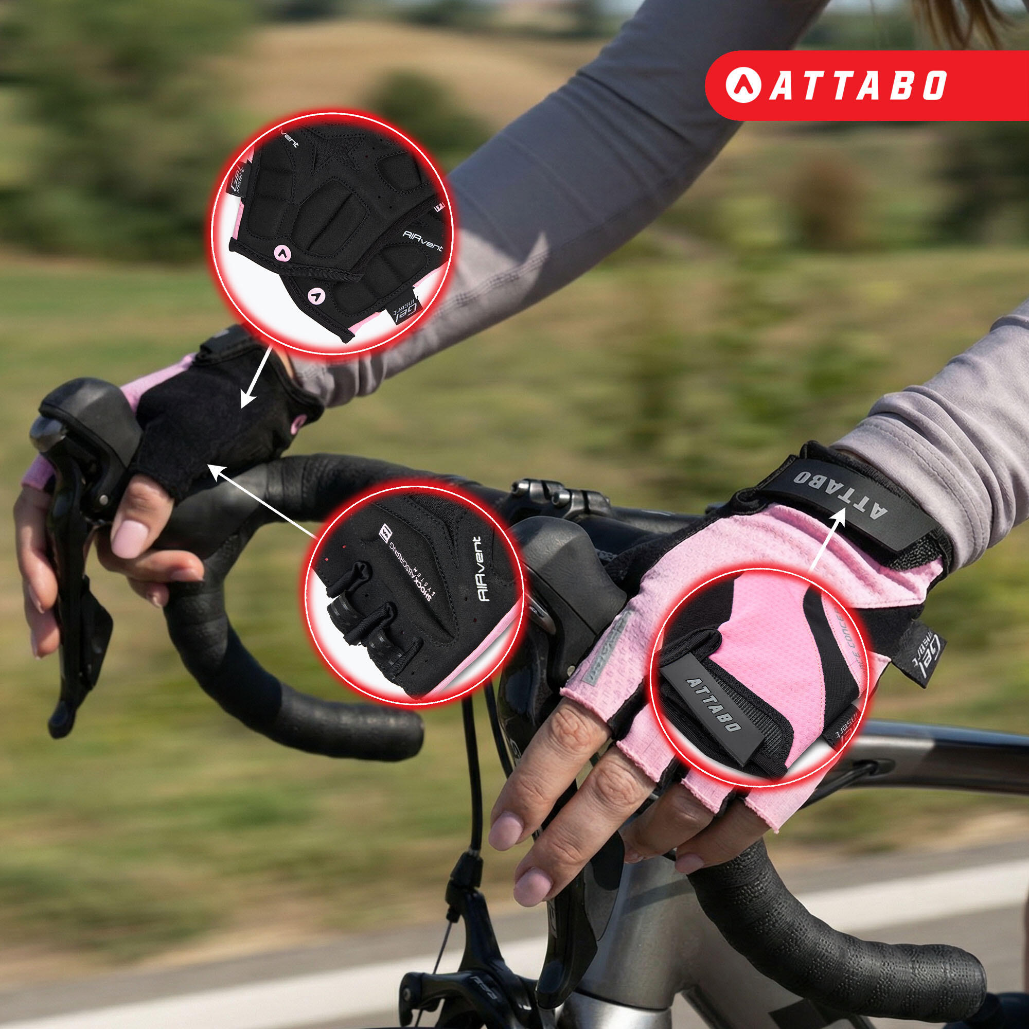 Gants de vélo pour femmes ATTABO Kinu Pro WMNS 3/6