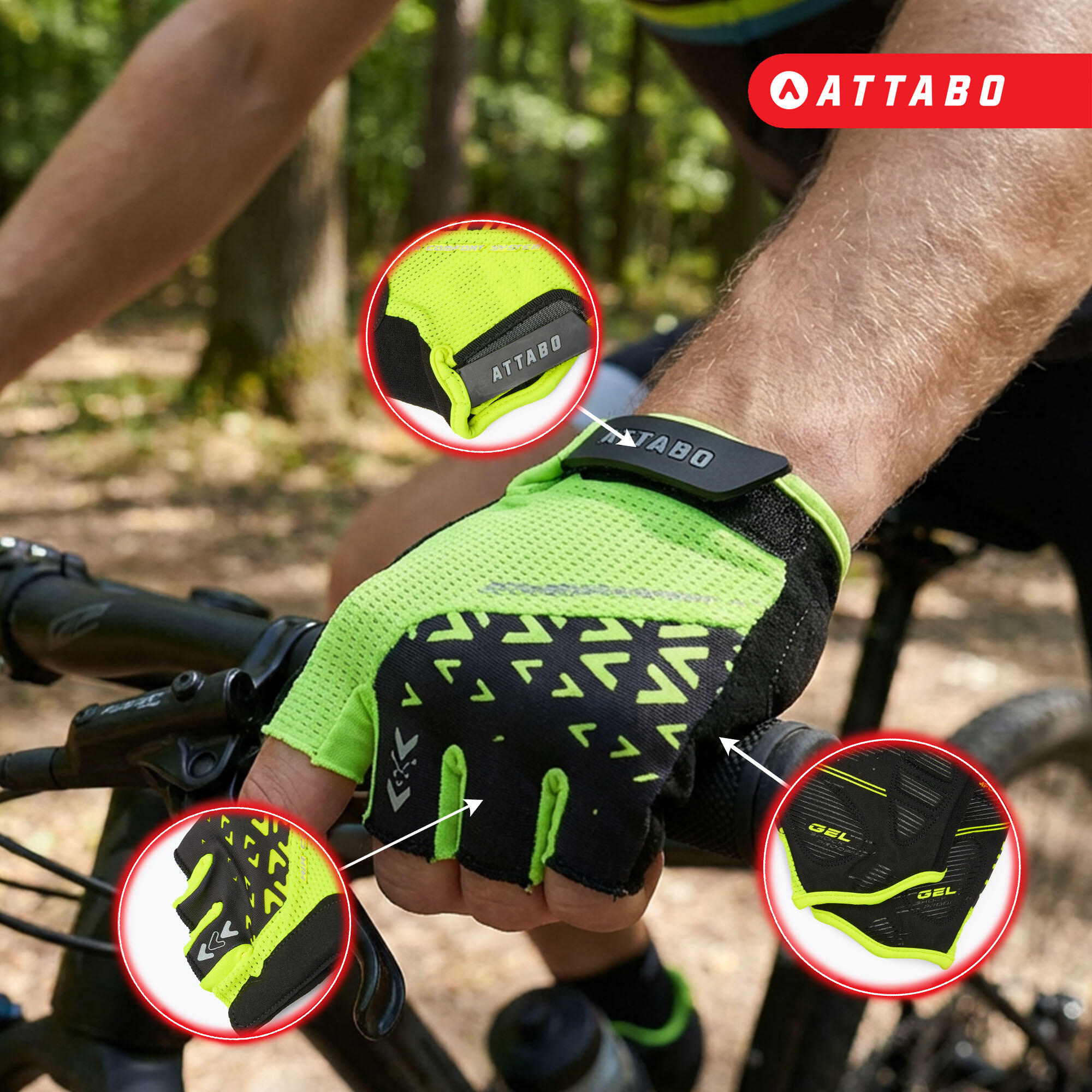 Guantes de ciclismo ATTABO Vito 3/6