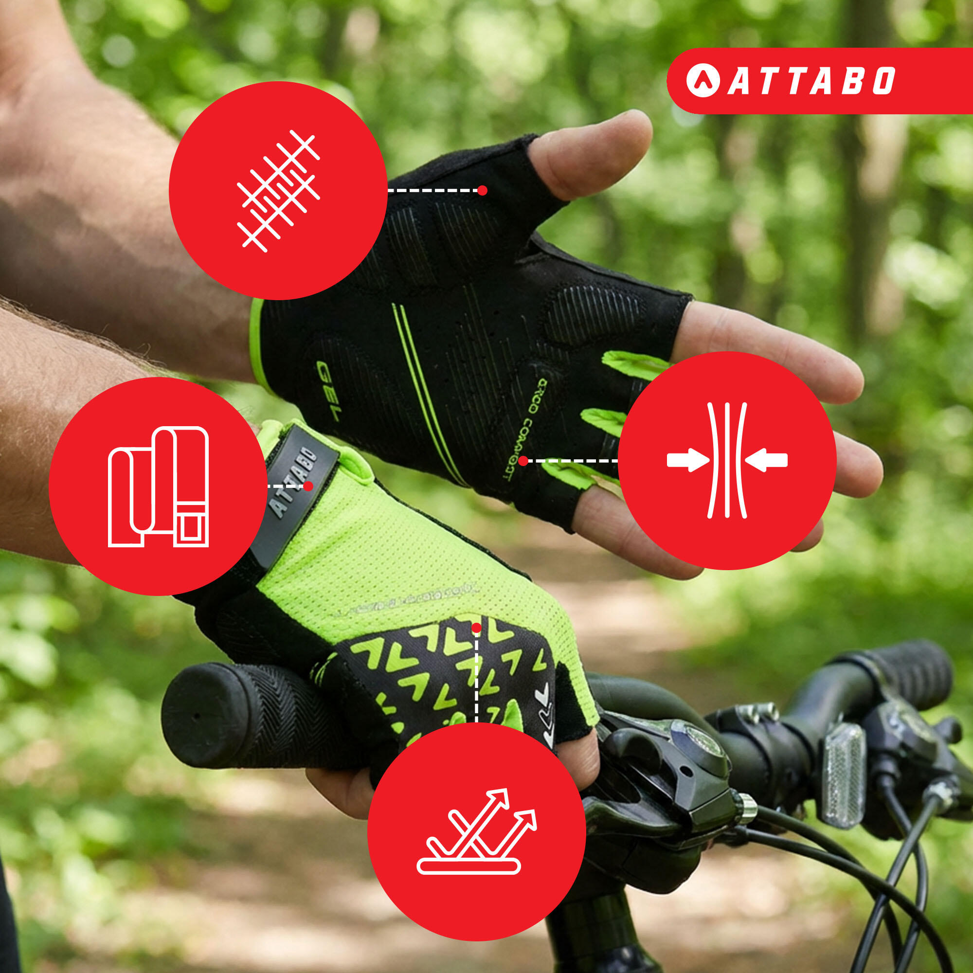 Guantes de ciclismo ATTABO Vito 5/6