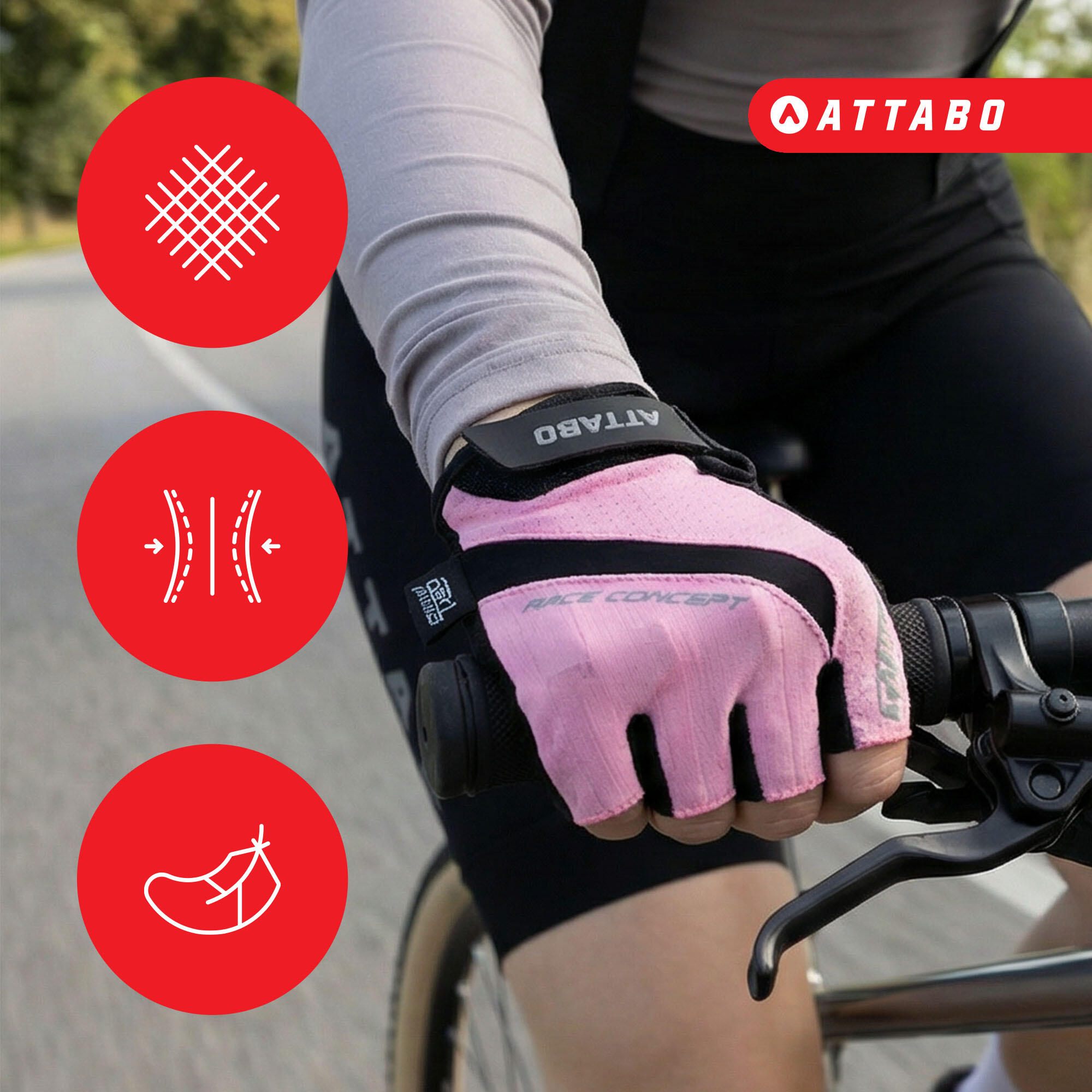 Gants de vélo pour femmes ATTABO Kinu Pro WMNS 4/6