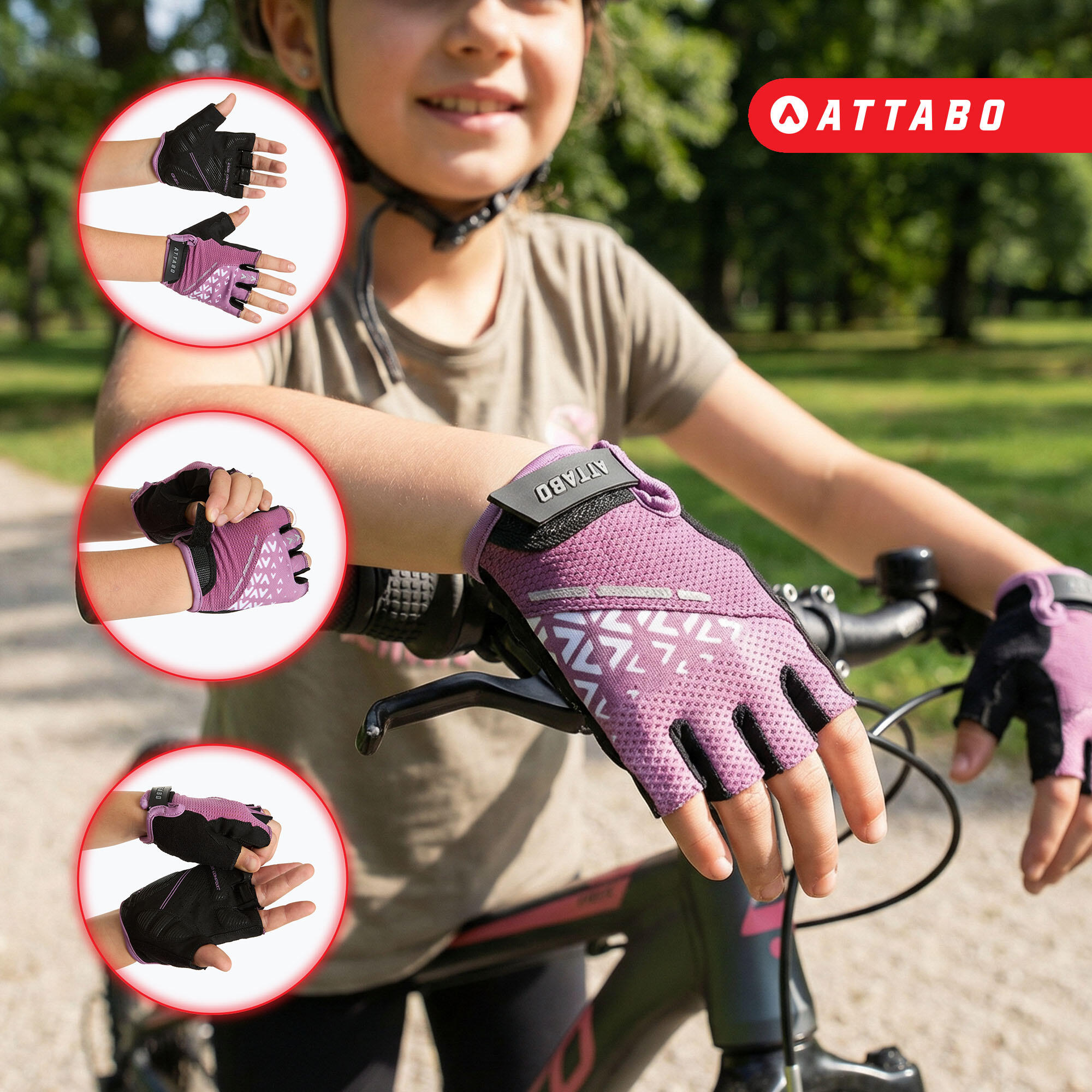 Guantes de ciclismo infantiles ATTABO Vito JRG 2/6