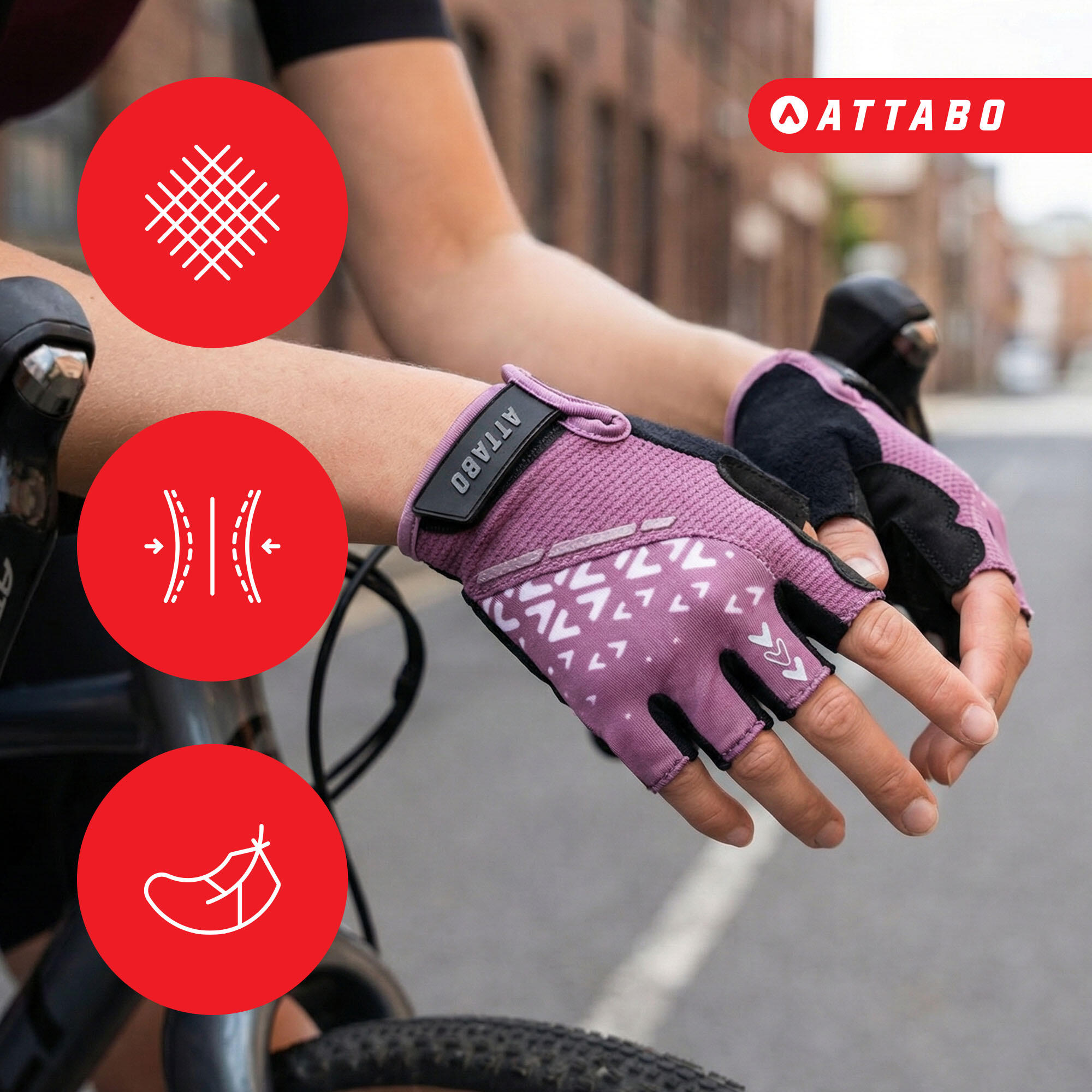 Guantes de ciclismo infantiles ATTABO Vito JRG 4/6