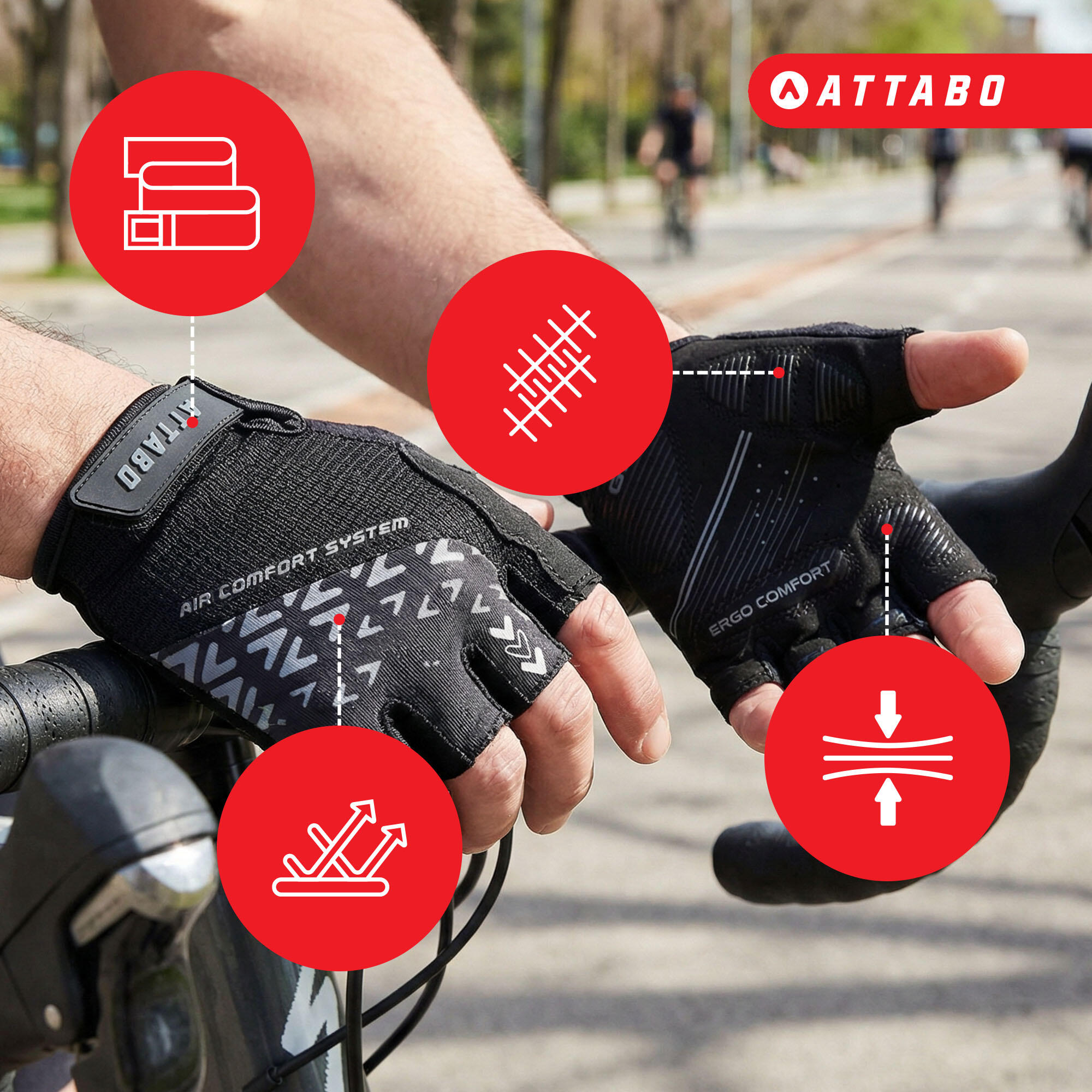 Guantes de ciclismo ATTABO Vito 5/6
