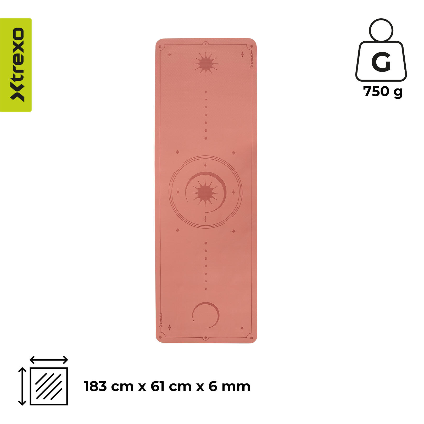 Tapis de yoga XTREXO TXO-B4Z001-RD 7/7