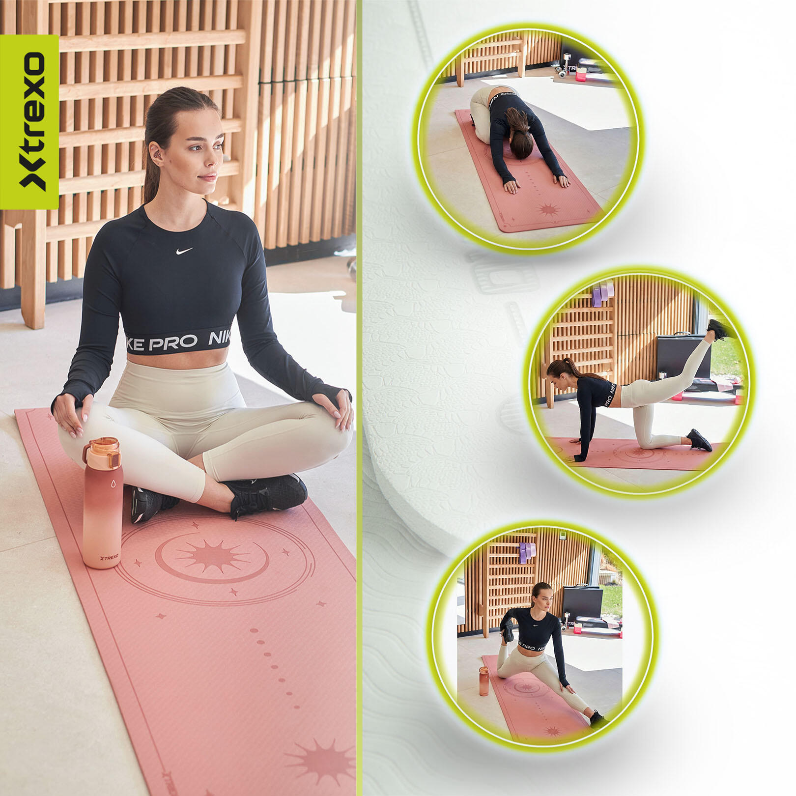 Tapis de yoga XTREXO TXO-B4Z001-RD 4/7