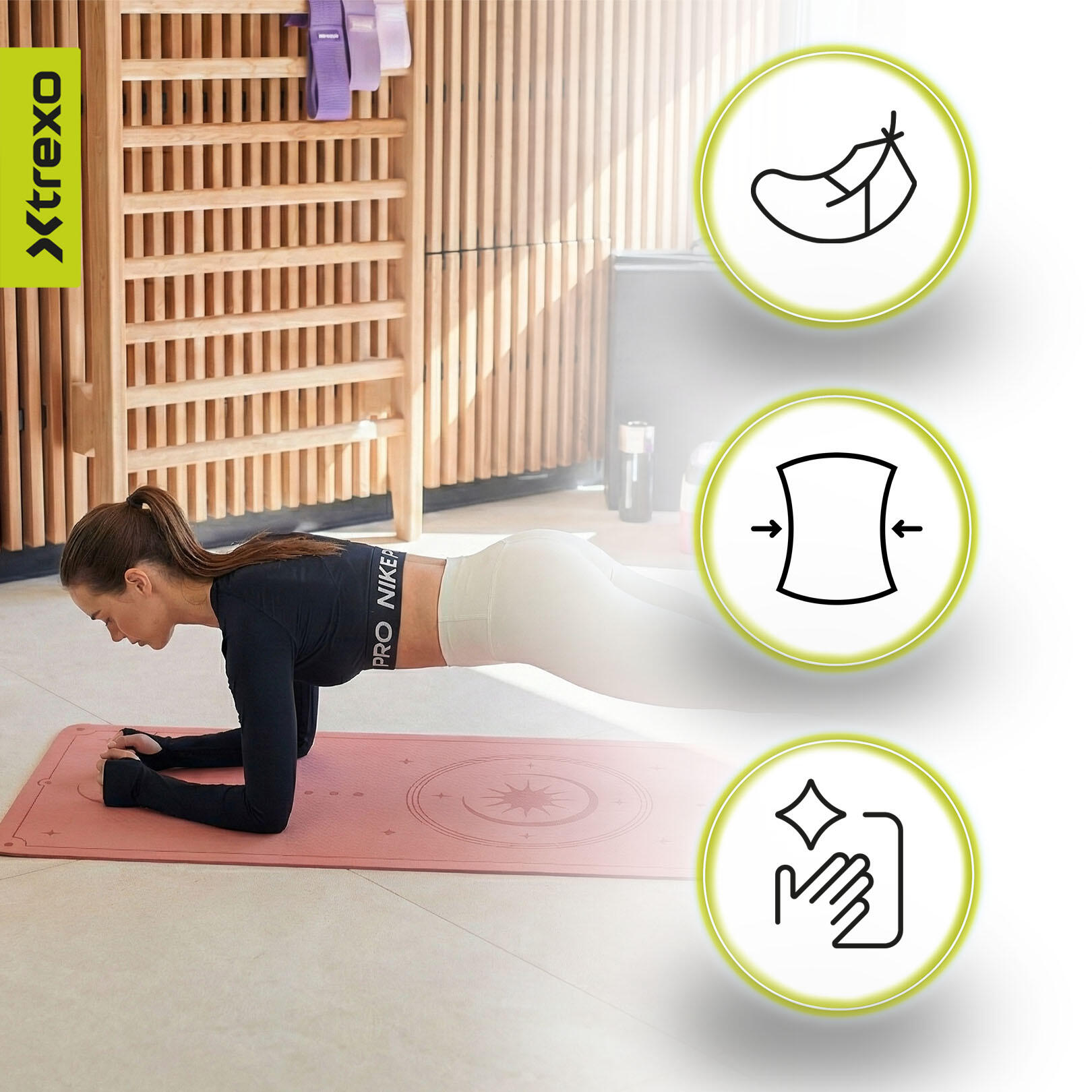 Tapis de yoga XTREXO TXO-B4Z001-RD 6/7