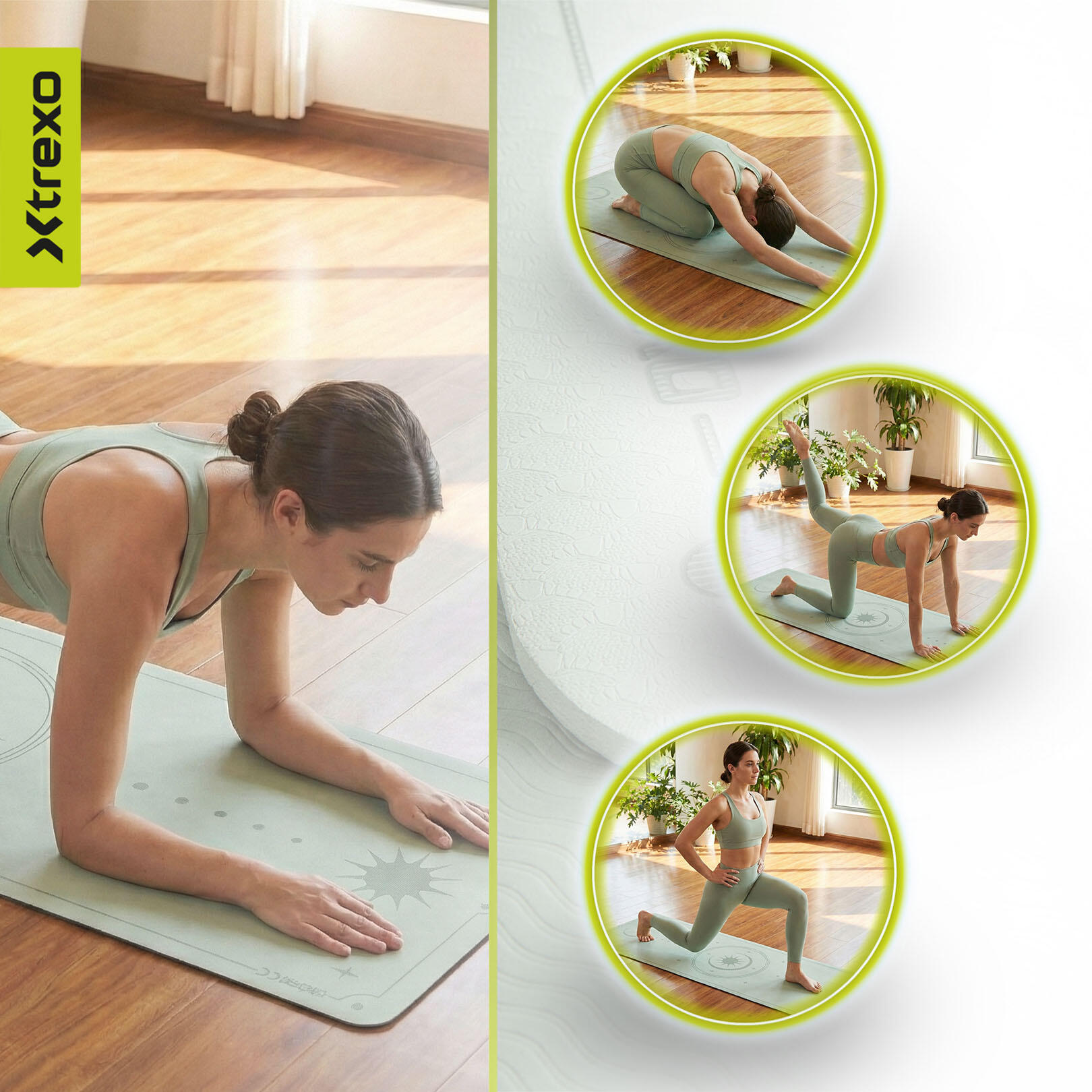 Tapis de yoga XTREXO TXO-B4Z001-GN 4/7