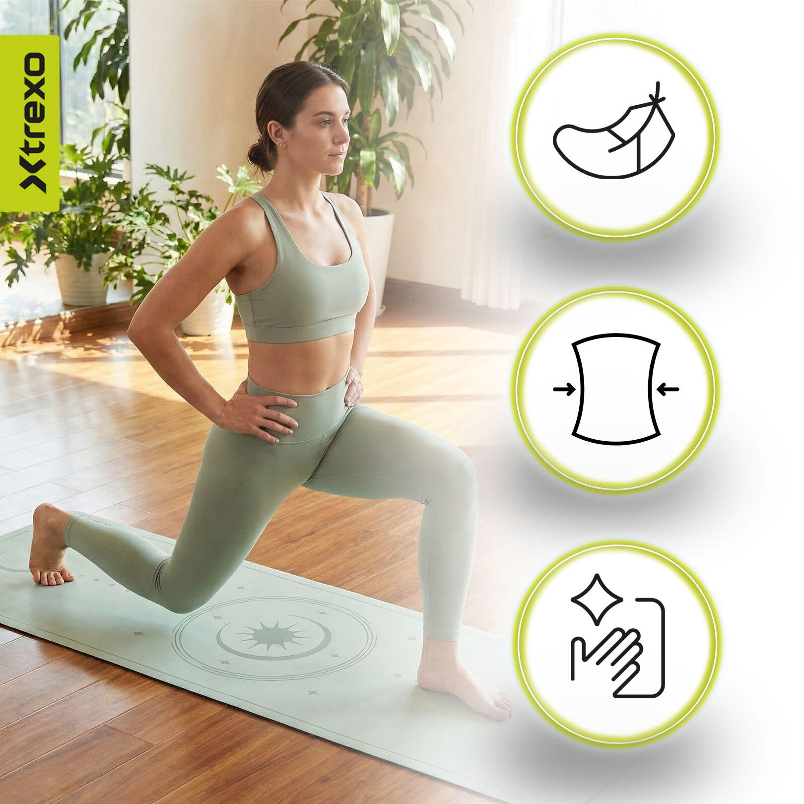 Tapis de yoga XTREXO TXO-B4Z001-GN 6/7