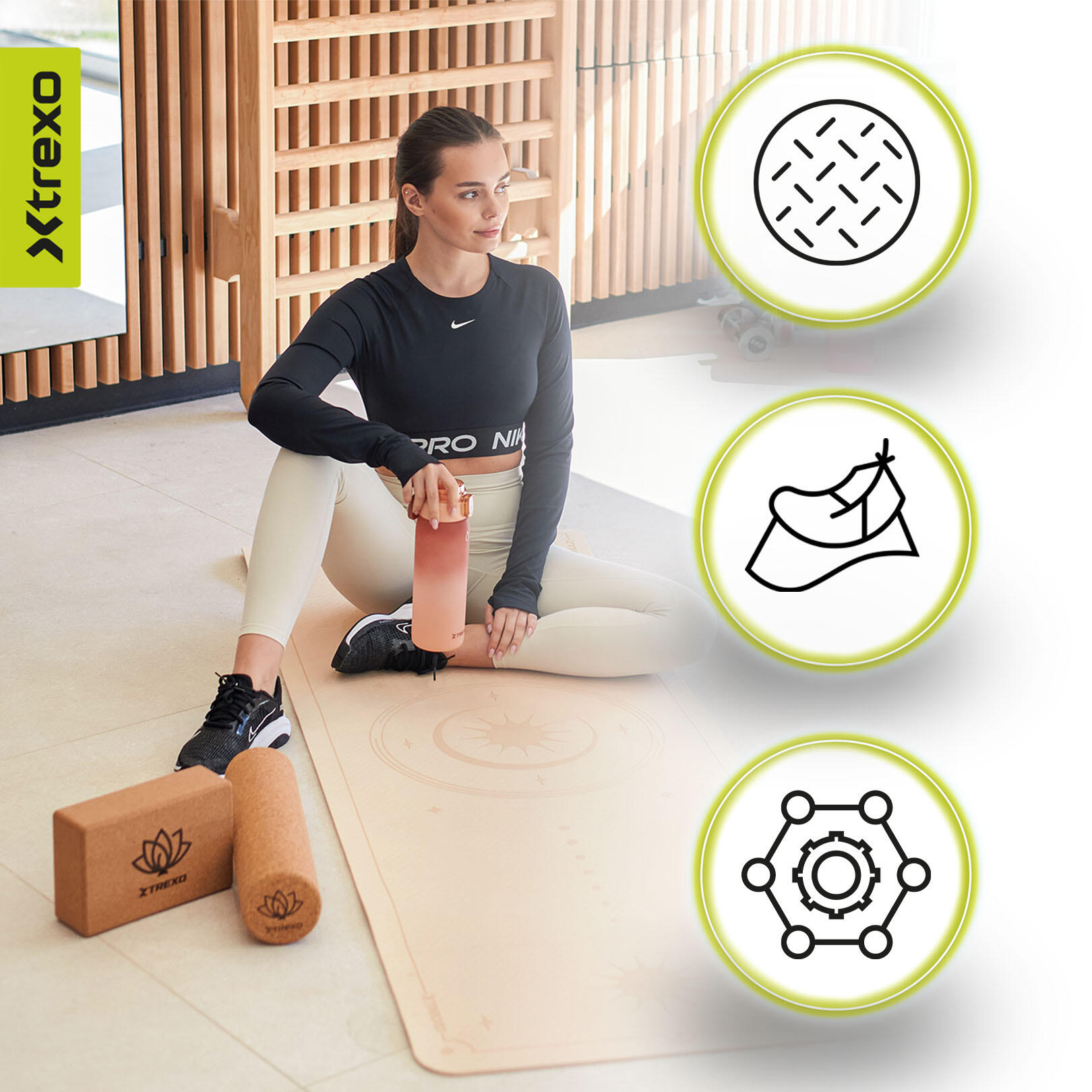 Tapis de yoga XTREXO TXO-B4Z001-BZ 5/7