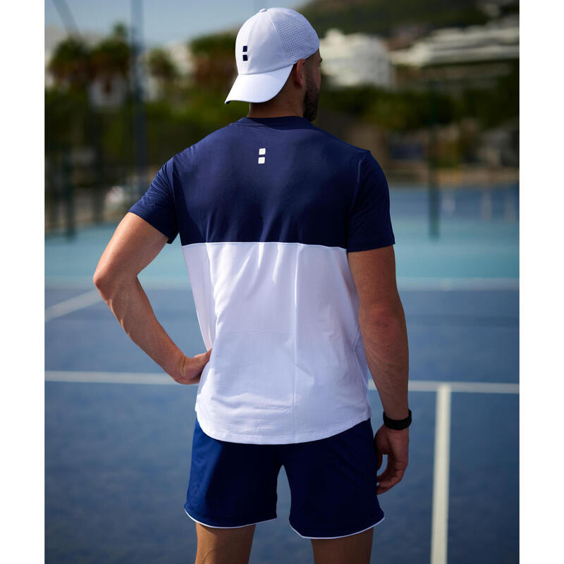 Tricou bărbați Tennis/Padel Performance Alb/Bleu marin