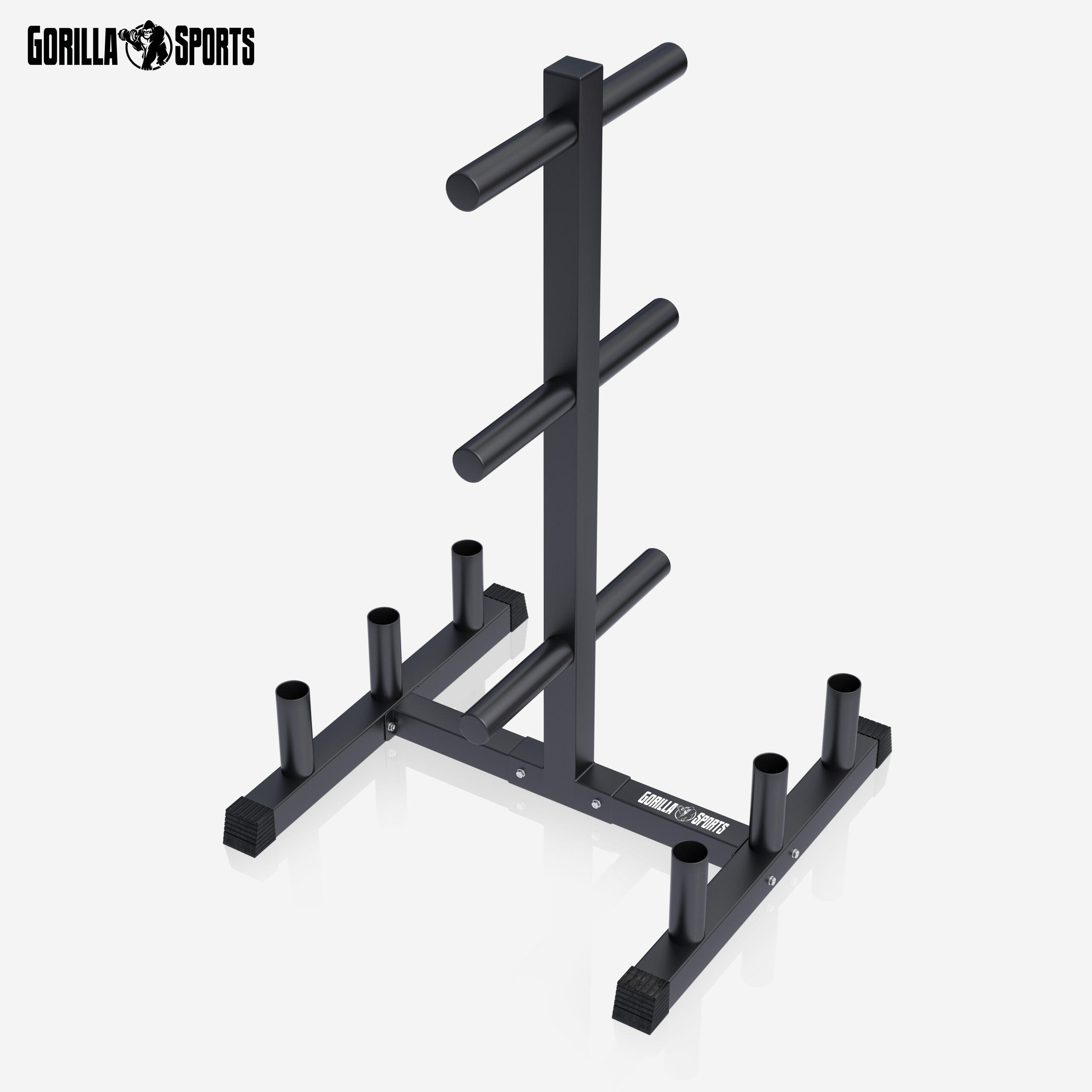 RACK OLYMPIQUE NOIR POUR POIDS ET BARRES | DIAMETRE 50/51 MM | MUSCULATION 5/6