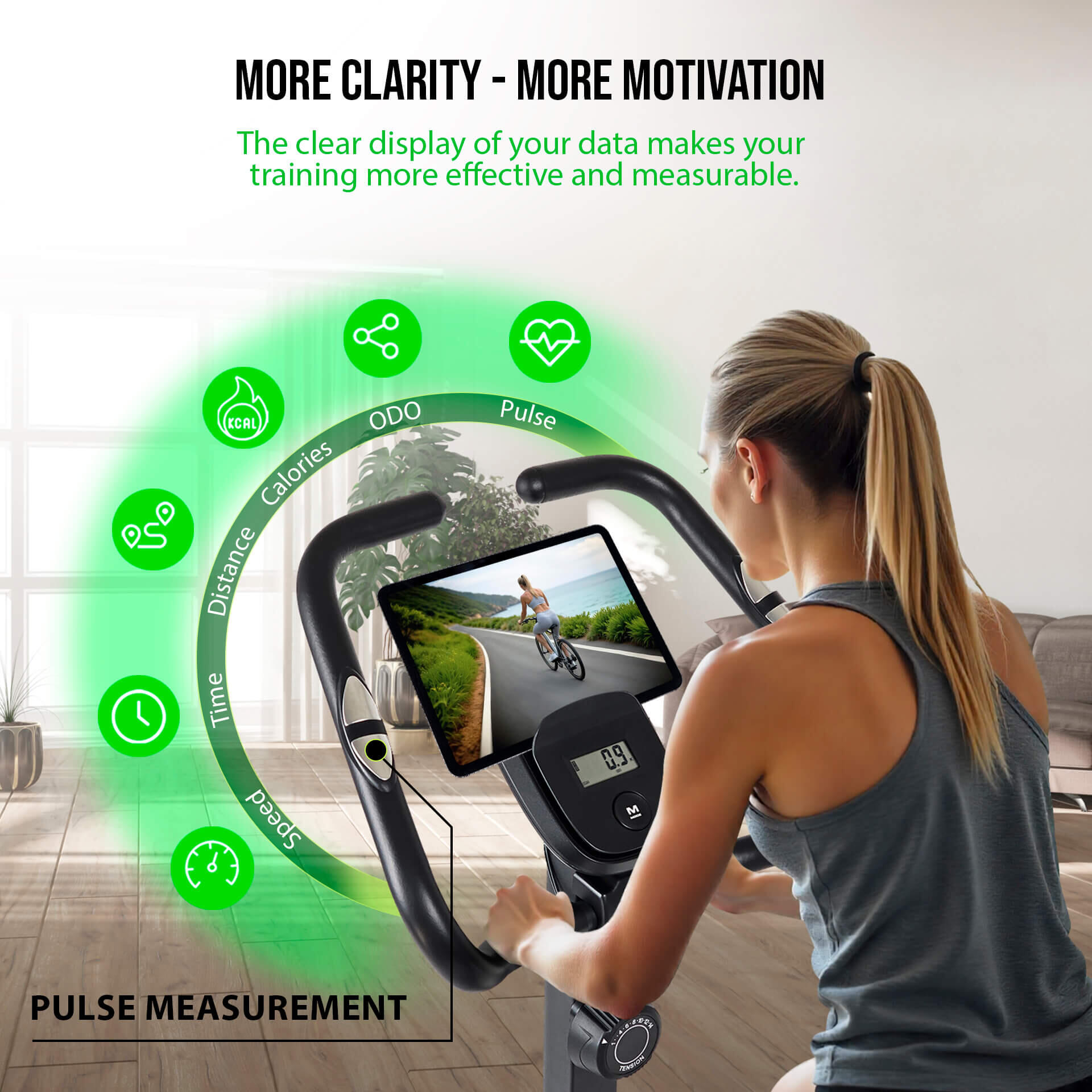 Heimtrainer Activ mit Magnetbremse, 14 Stufen & Komfortsattel 4/9