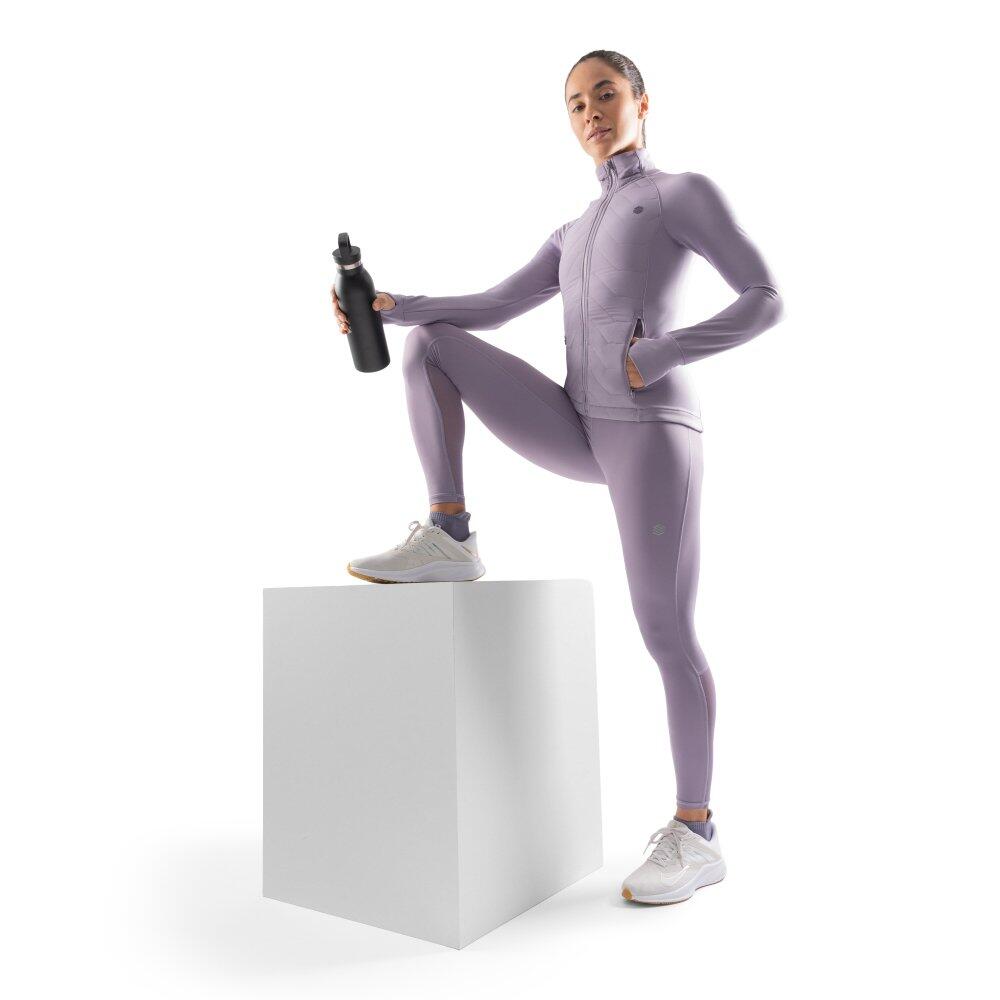 Women Fitness ’s lightweight insulated training jacket Empower Purple 3/6