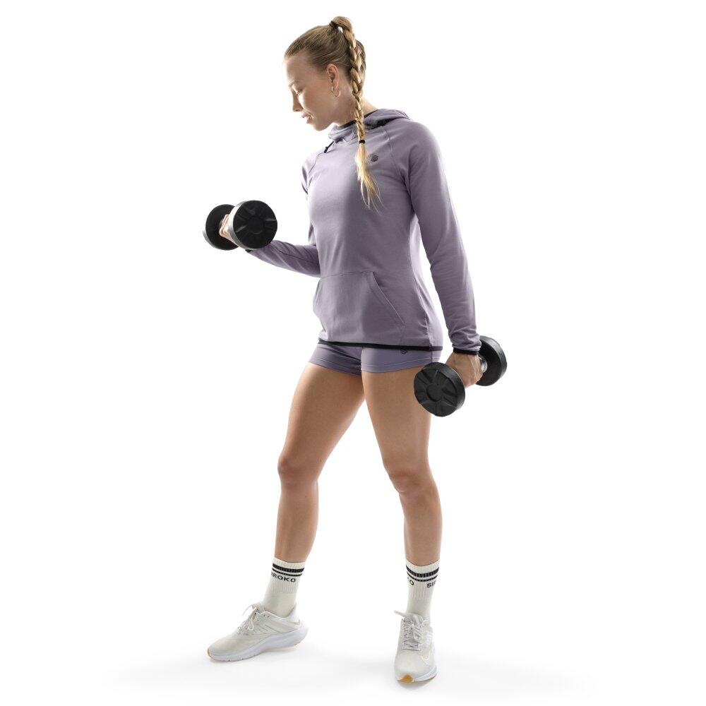 Camisola de treino com capuz para mulher Fitness Synergy Roxo 3/7