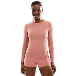 T-shirt fitness manches longues femme Poise Corail