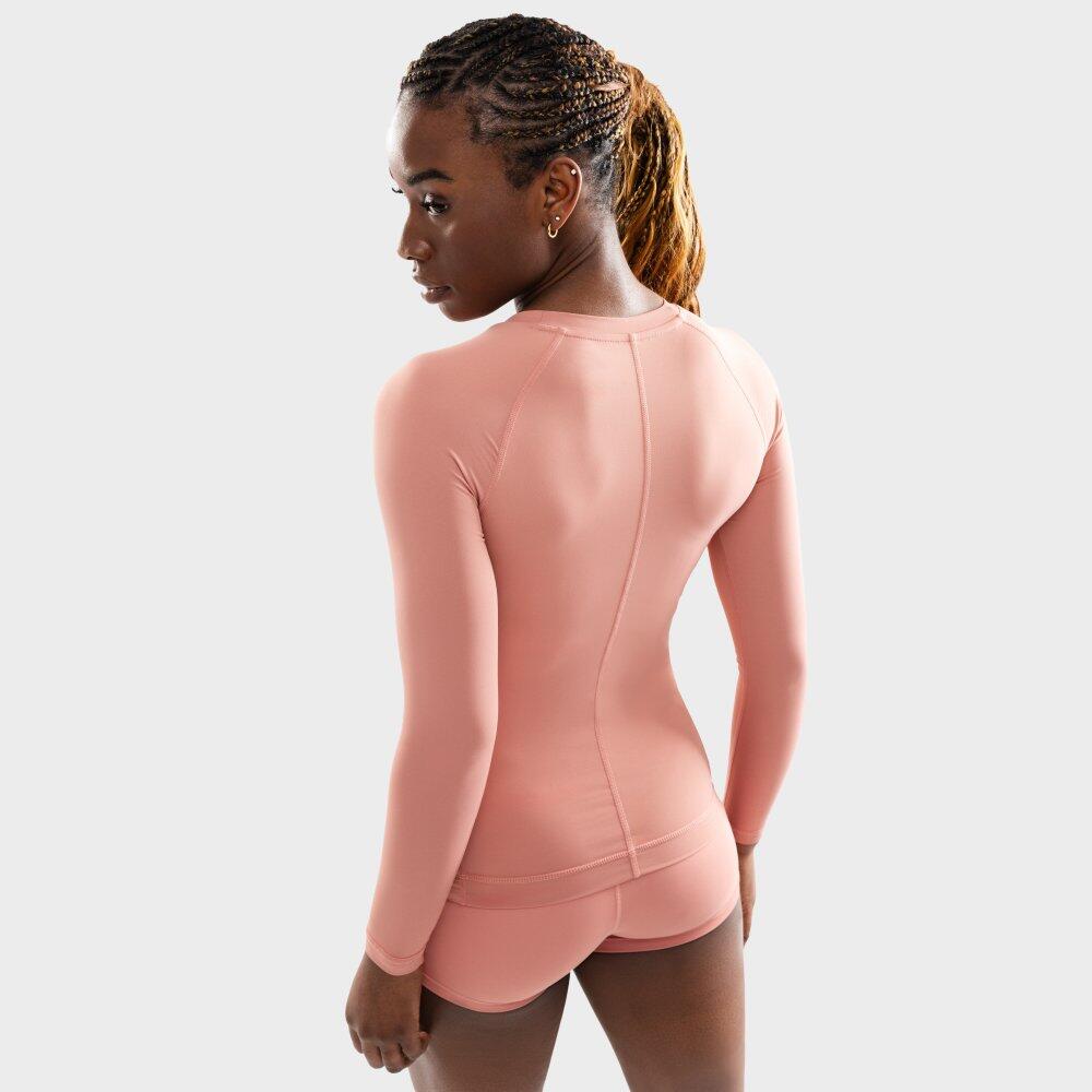 T-shirt fitness manches longues femme Poise Corail 6/7