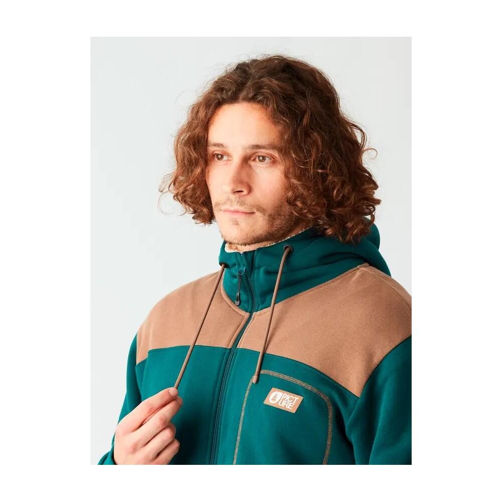 PICTURE Sweat à capuche homme zippé BASEMENT PLUSH - DEEP WATER 5/6